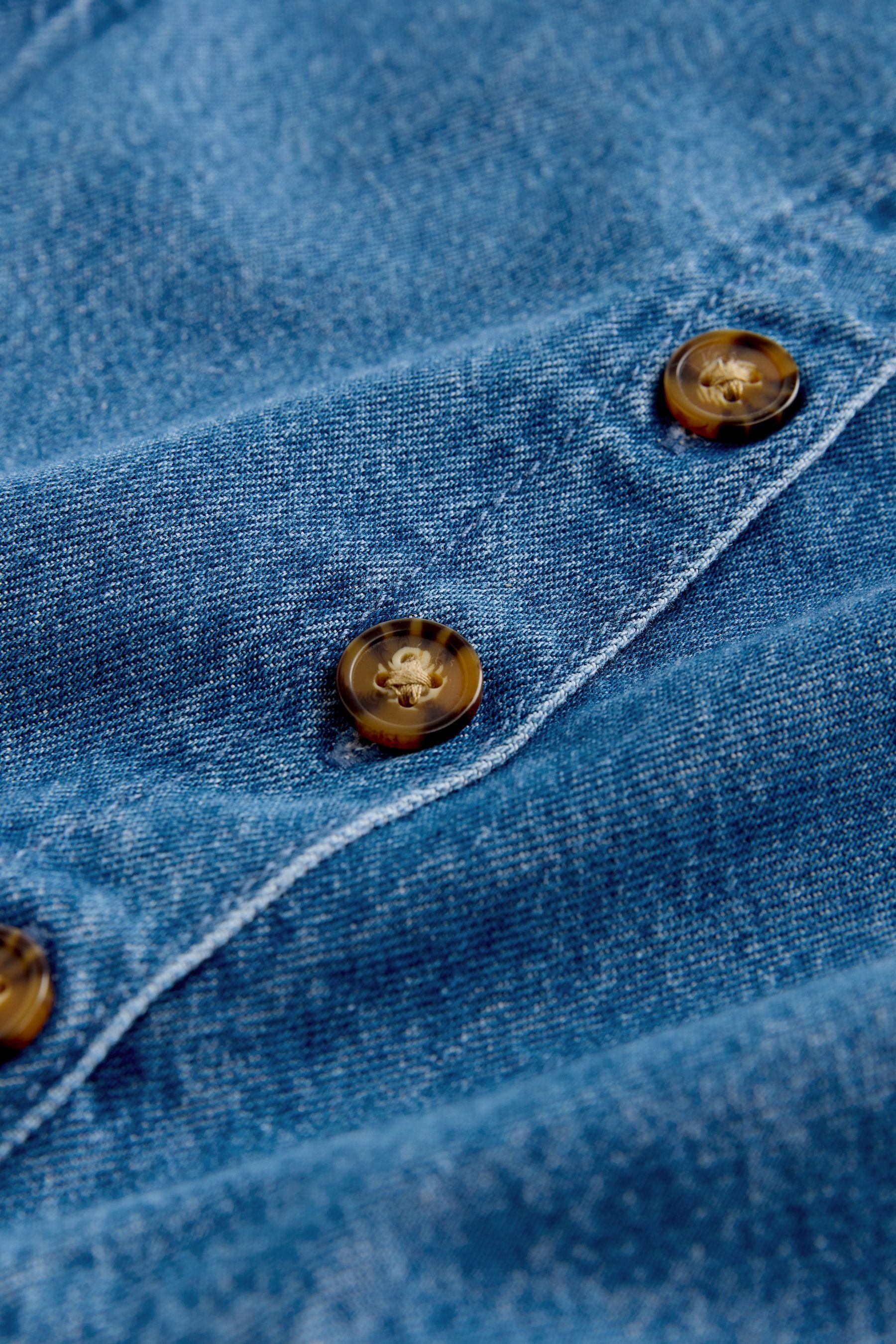 Next Jeanskleid Jeanskleid mit Knopfleiste und tiefer Taille (1-tlg)