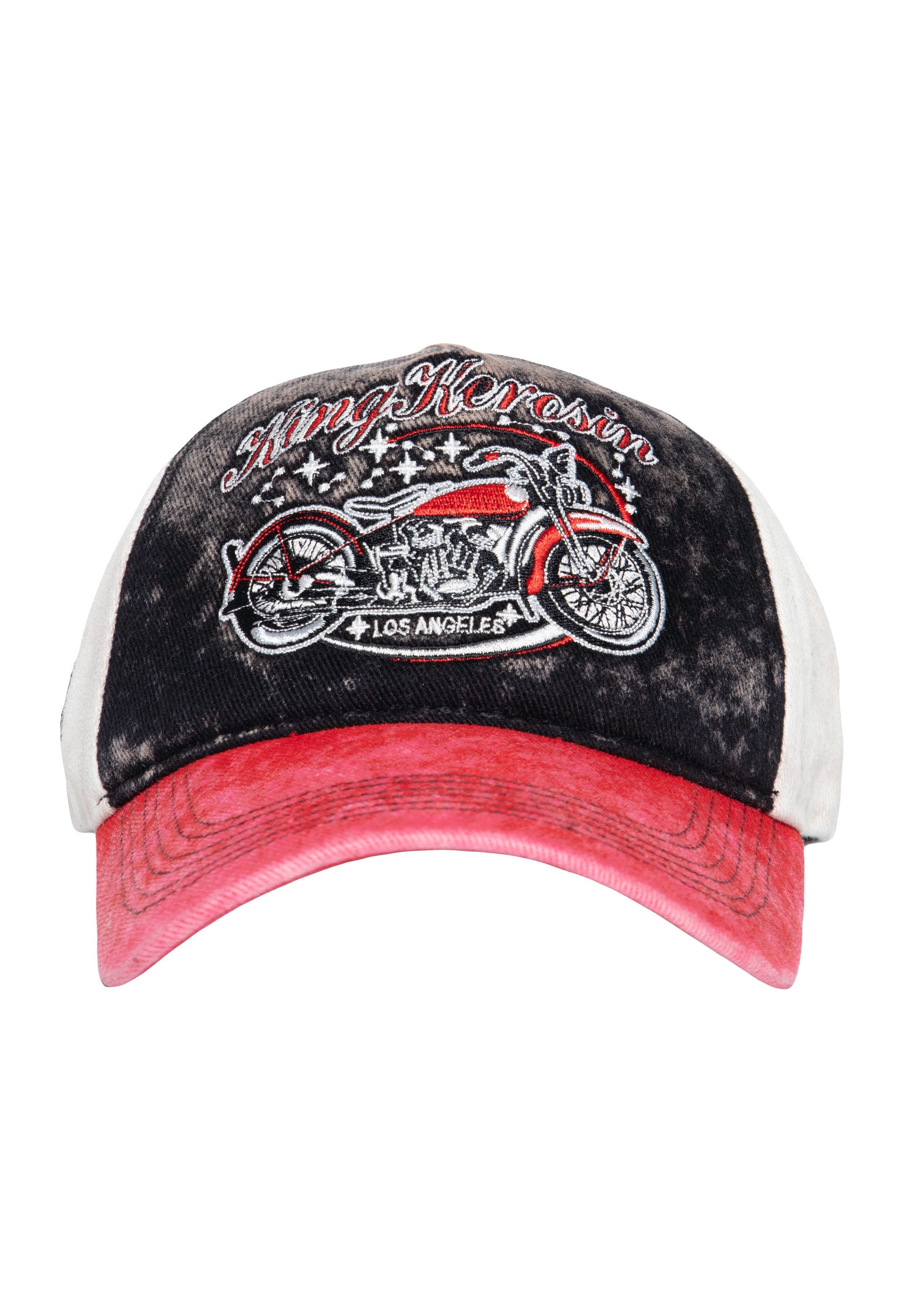KingKerosin Baseball Cap Bobber (1-St) im Acid-Wash-Look