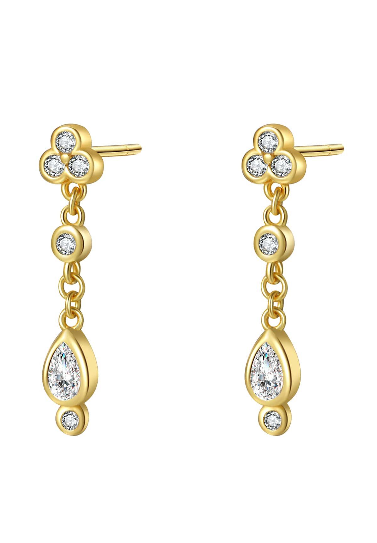 Hey Happiness Paar Ohrhänger Damen Dreieck Tropfen, Vergoldet 18K, Hängende günstig online kaufen