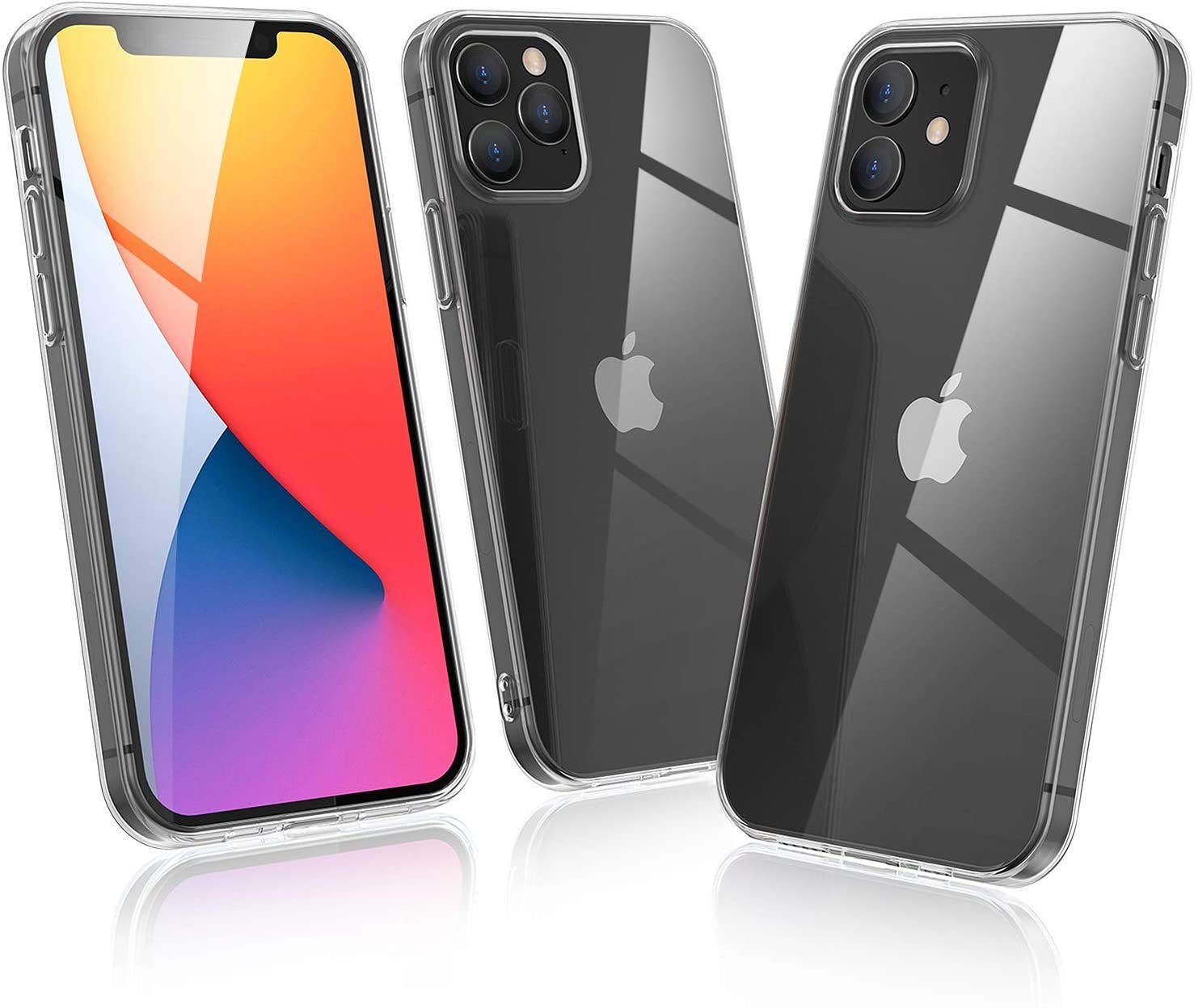 Wisam Smartphone-Hülle Wisam® Apple iPhone 12 / 12 Pro (6.1) Silikon Case Schutzhülle Hülle