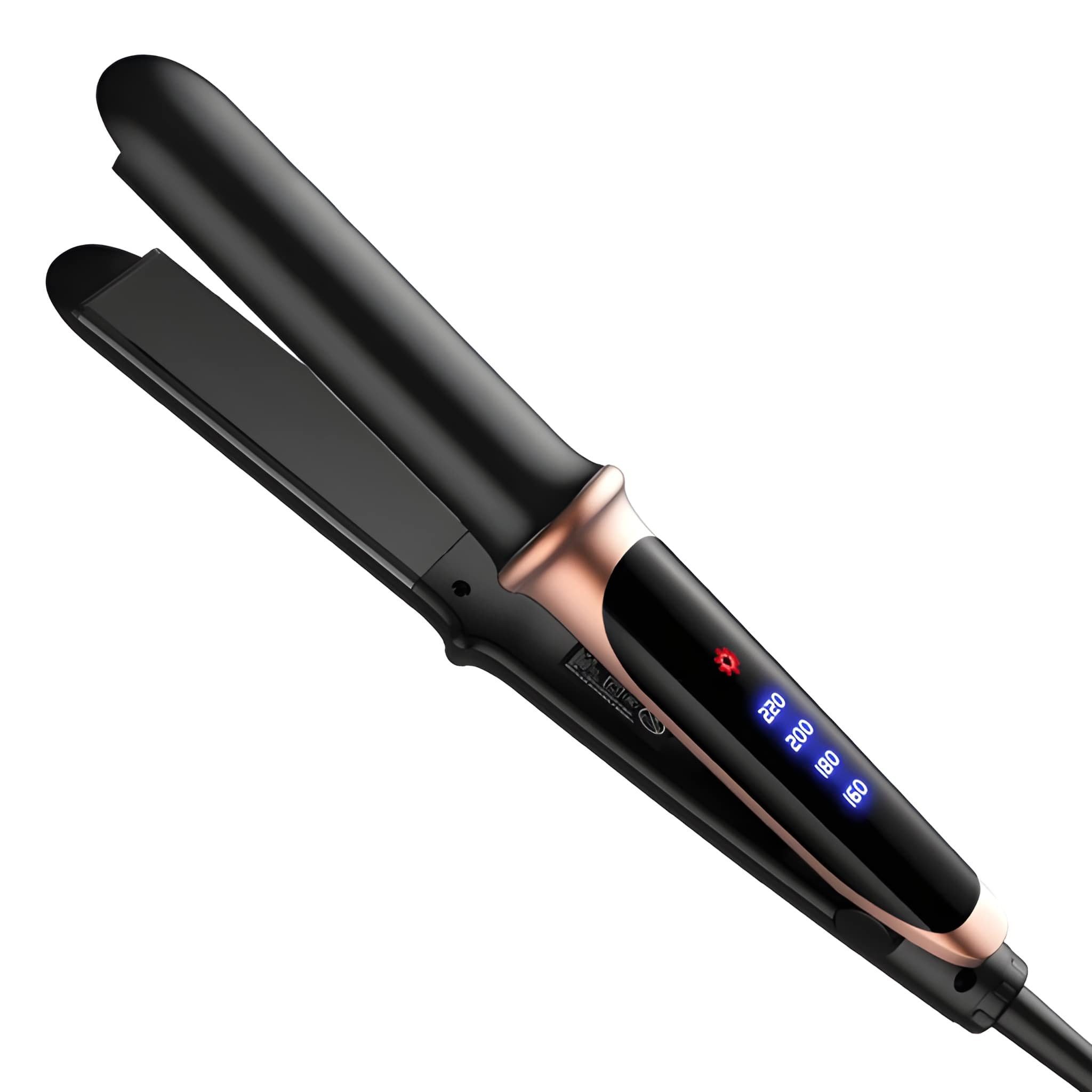 Athlix Glätteisen 2-in-1 Glätteisen Haarglätter Doppelschicht-Keramik-Beschichtung, Lockenstab und Glätteisen in einem