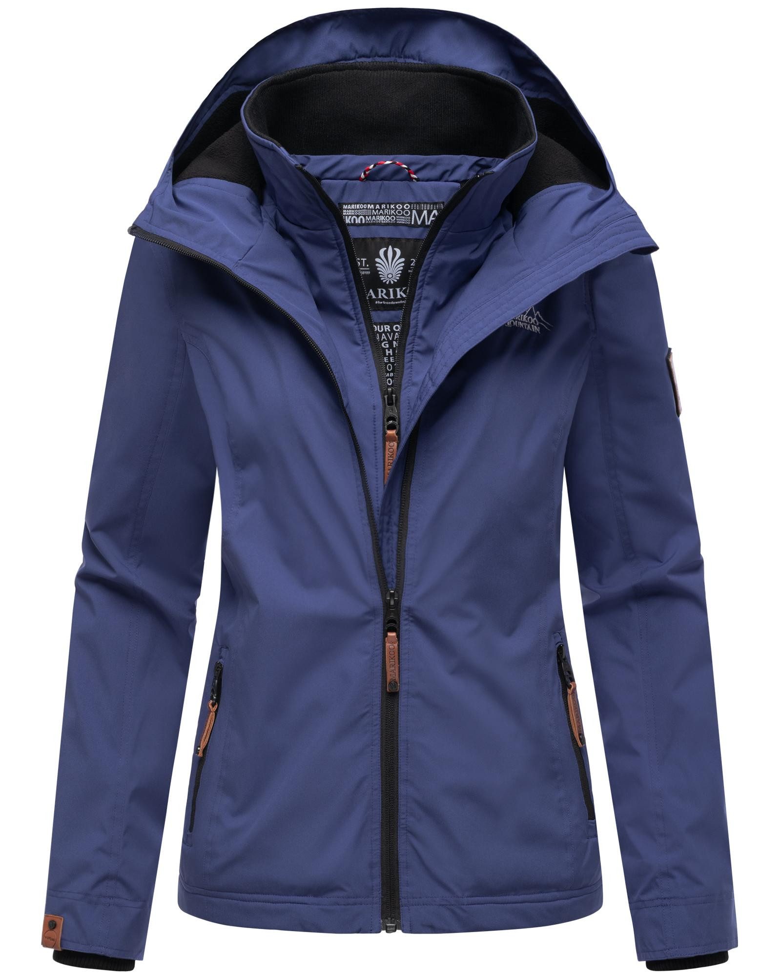 Marikoo Outdoorjacke Erdbeere sportliche Funktionsjacke mit Kapuze