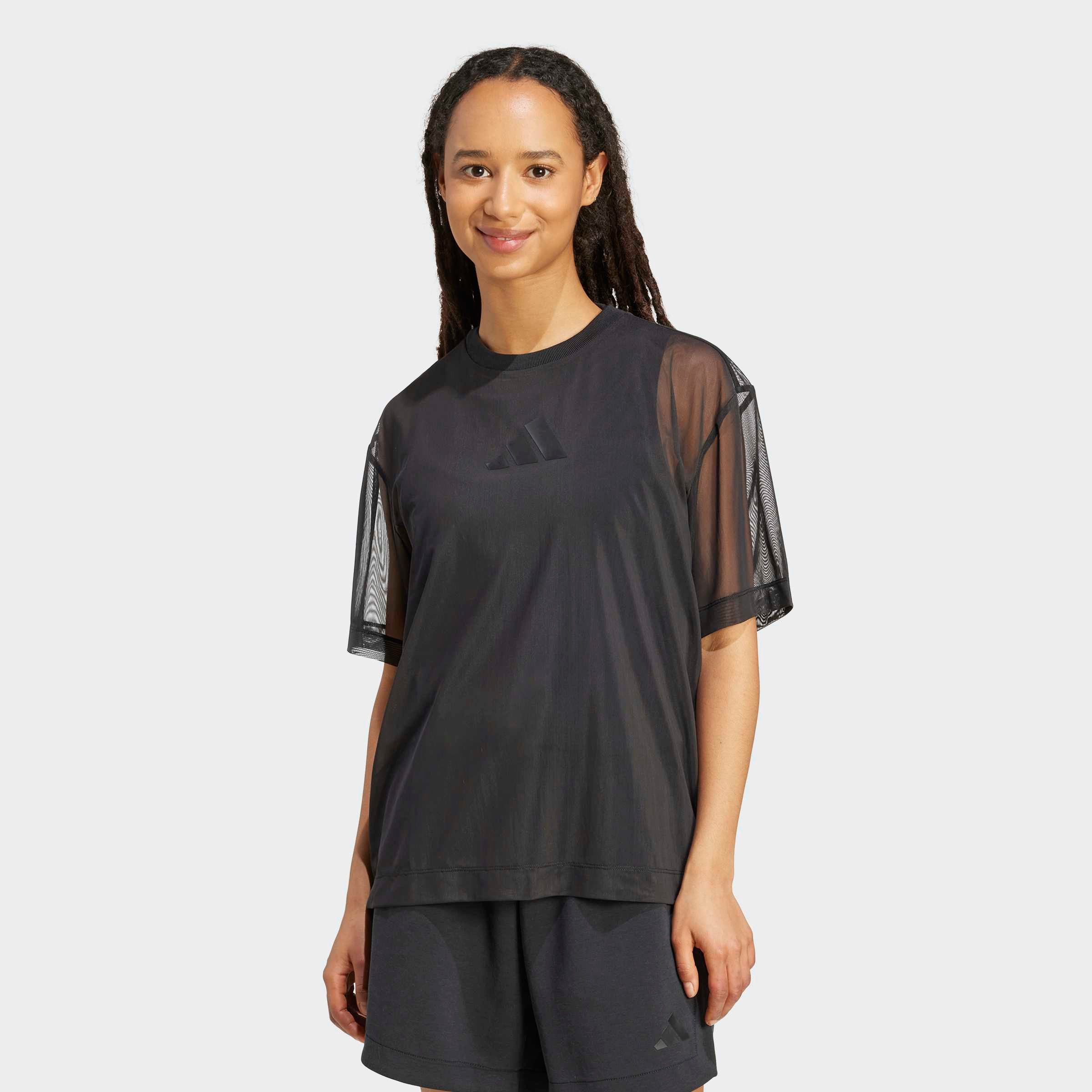 adidas Sportswear T-Shirt SOFT LUX MESH lockere Passform, mit Zwickel unter günstig online kaufen