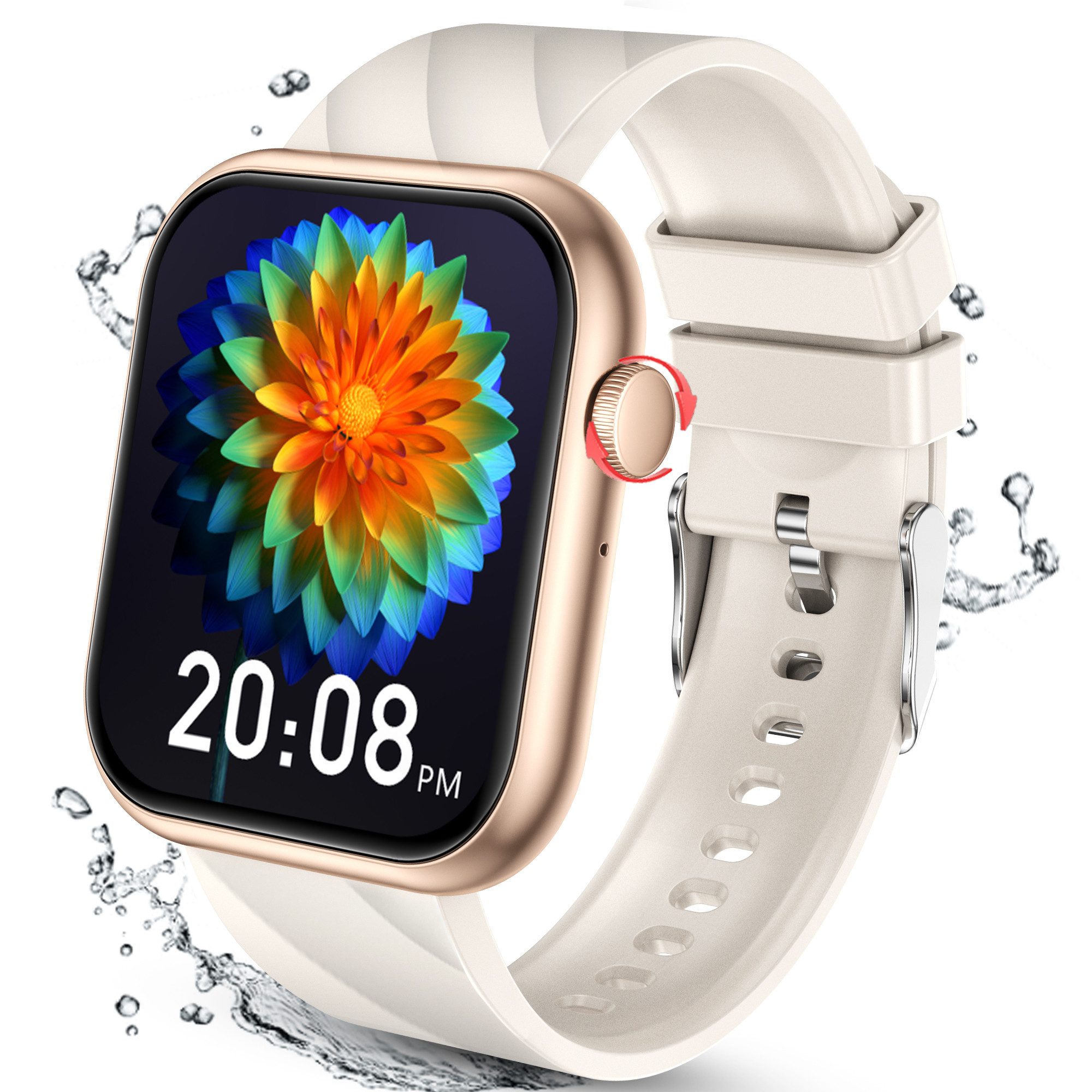 Smartwatch,Fitness Tracker uhr für Damen Herren mit Telefonfunktion Watch