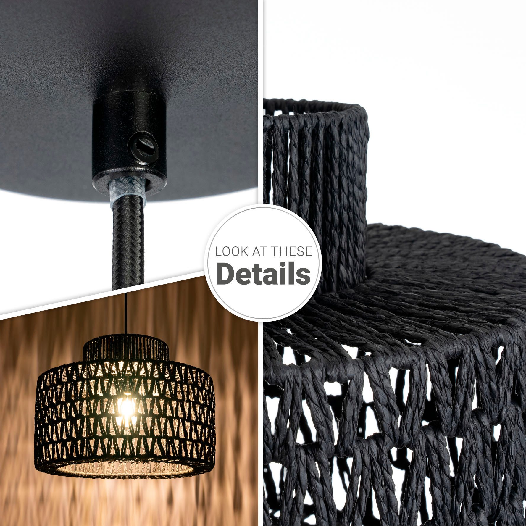 Paco Home Pendelleuchte HUGO PD1, ohne Leuchtmittel