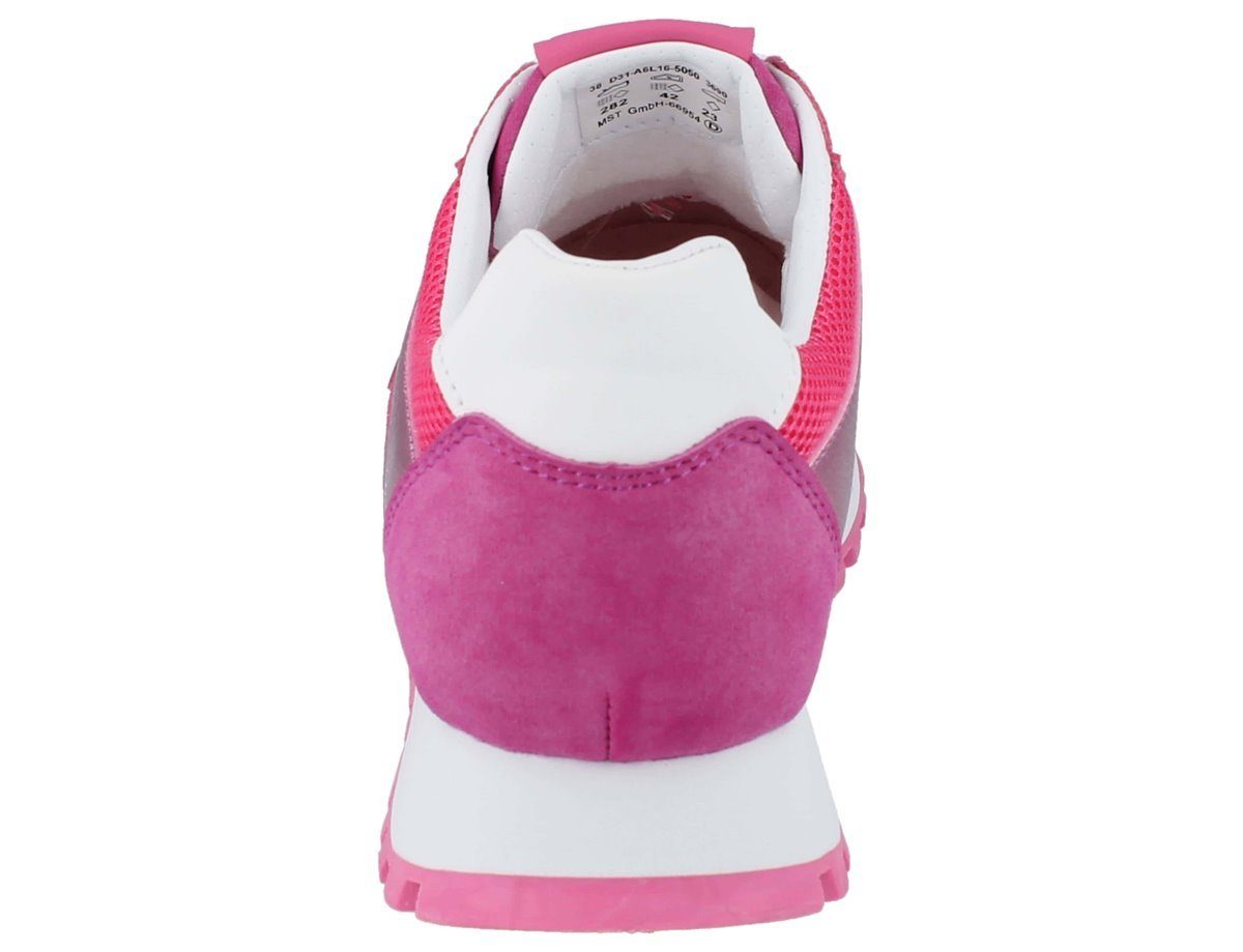 bugatti BAGATT Damen Sneaker pink Mesh Kunstleder - Größe: 37 Schnürschuh