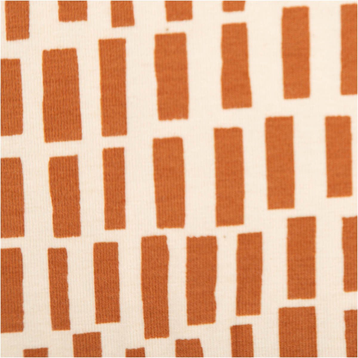 SCHÖNER LEBEN. Stoff Jersey Stoff Meterware Bio Baumwolljersey Streifen natur braun 148cm, allergikergeeignet