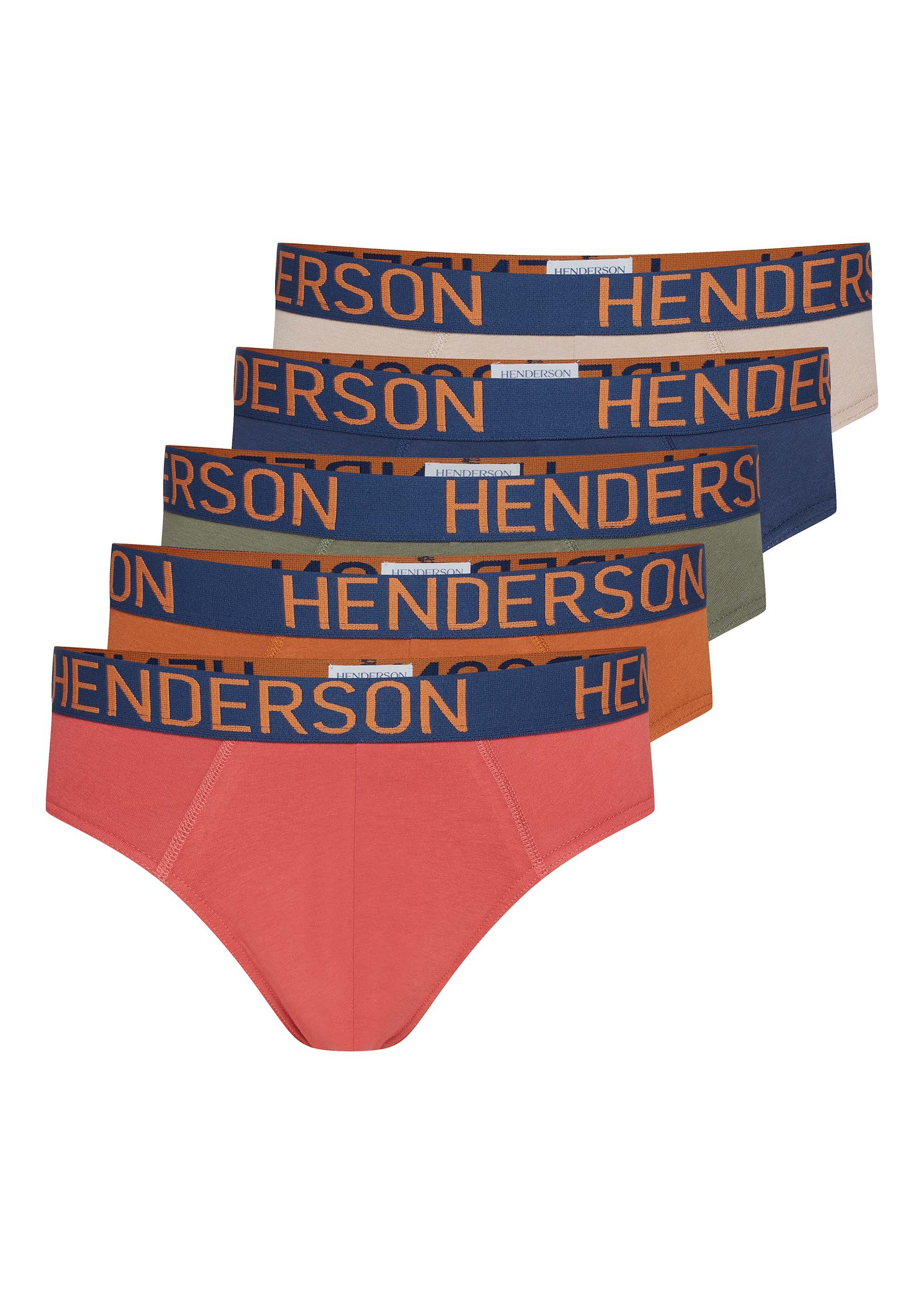 Henderson Slip Klassische Slips 5er-Pack aus Baumwolle Mix Atmungsaktiv bequem Kadet (5-St)