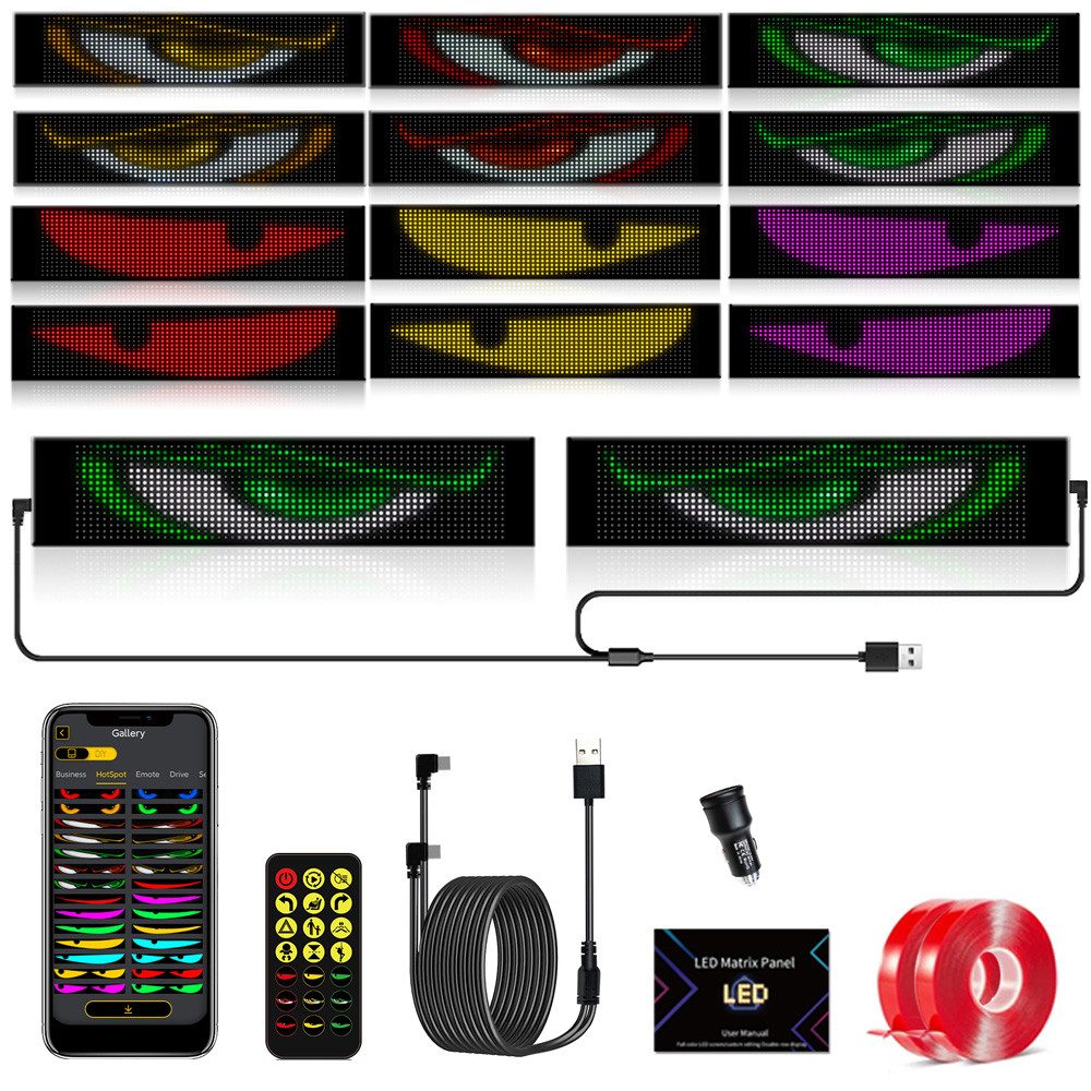 Hinweisschild Led Anzeige Programmierbar, LED Schild mit Bluetooth-App-Steuerung
