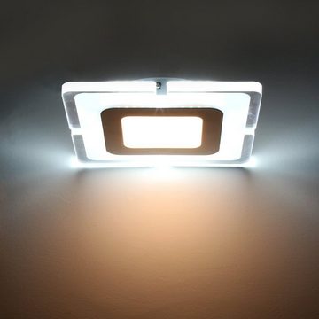 oyajia Deckenleuchte 18W LED Deckenlampe,20x20cm, Quadrat Lichteffekt Deko