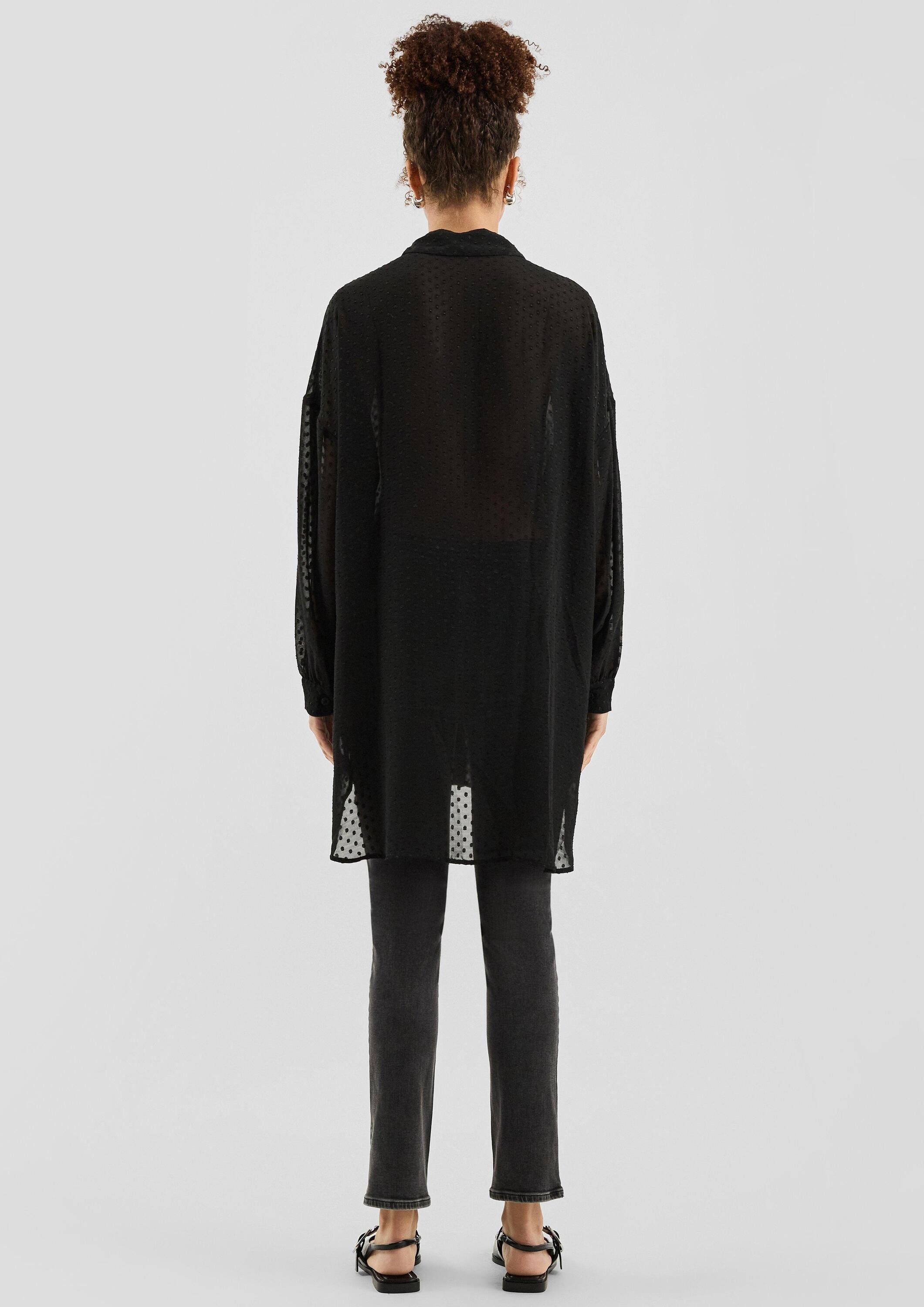 QS T-Shirt Bluse Leicht transparente Longbluse