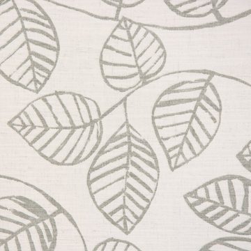 Vorhang SCHÖNER LEBEN. Vorhang Blätter-Rankenmuster grau ecru 245cm, SCHÖNER LEBEN., (1 St), blickdicht, Baumwolle, handmade, made in Germany, vorgewaschen