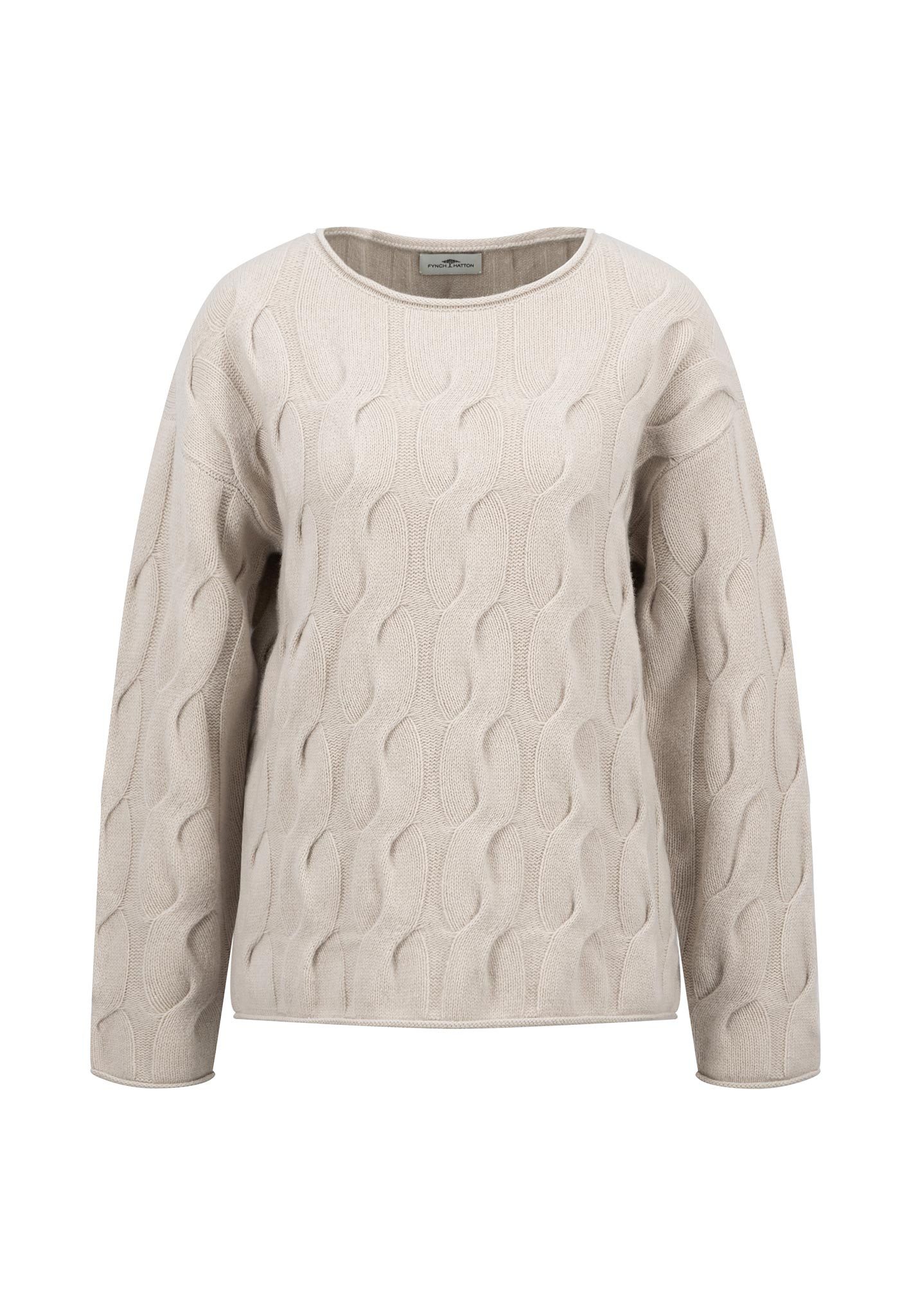 FYNCH-HATTON Rundhalspullover mit elegantem Strickmuster