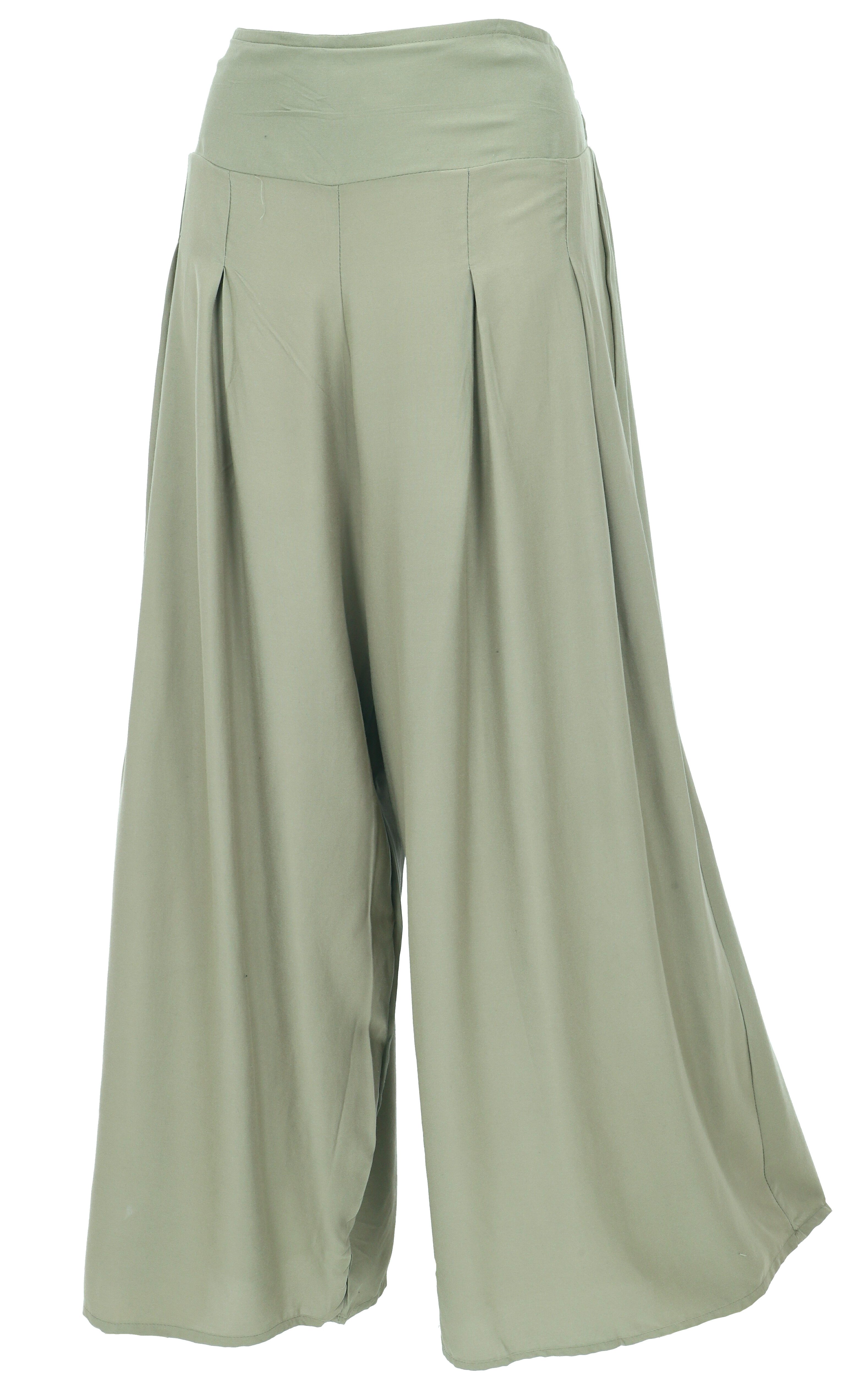 Guru-Shop Relaxhose Boho Hosenrock, weite Sommerhose - helles.. Ethno Style, alternative Bekleidung
