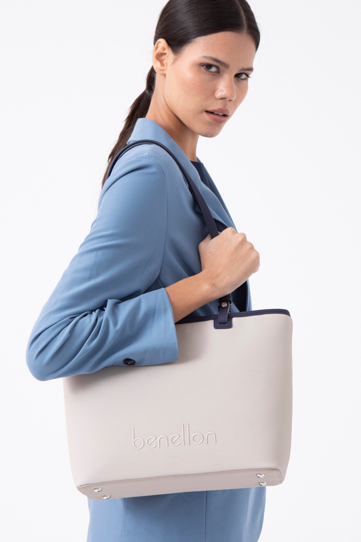 Shopper Damen Tasche – Shopping Bag – Schultertasche – Handtasche – Unifarben