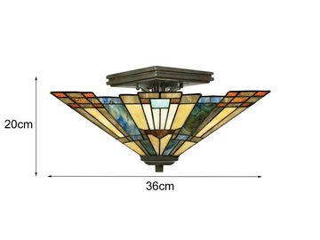 meineWunschleuchte LED Deckenleuchte, LED wechselbar, warmweiß, ausgefallene Tiffany Lampe Designer-lampe für über-n Esstisch, Ø36cm