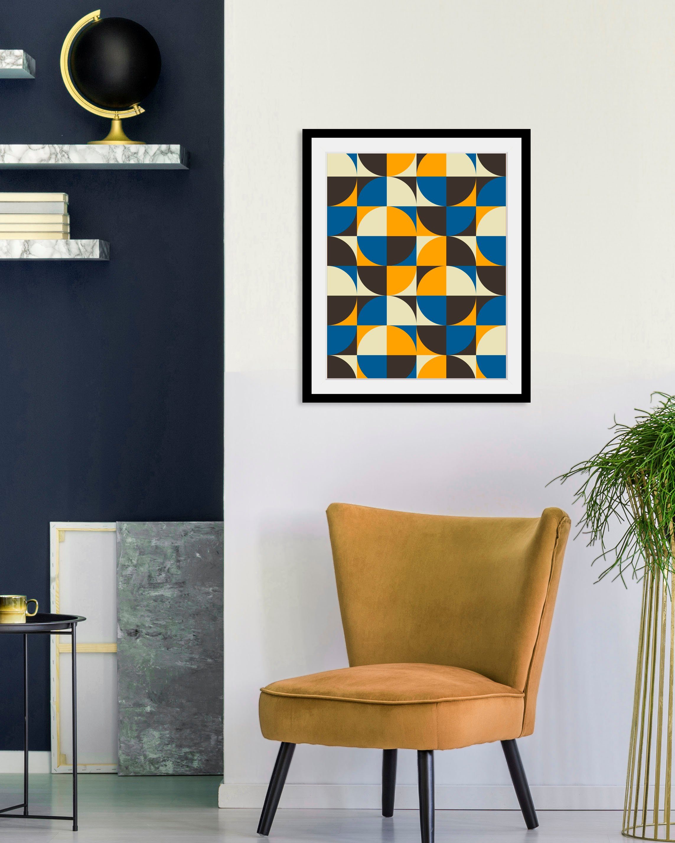 queence Bild Sammy, Abstrakt, Figuren, Gemälde, Kunst, Modern (1 St), HD Premium Poster-Druck inkl. Holzrahmen