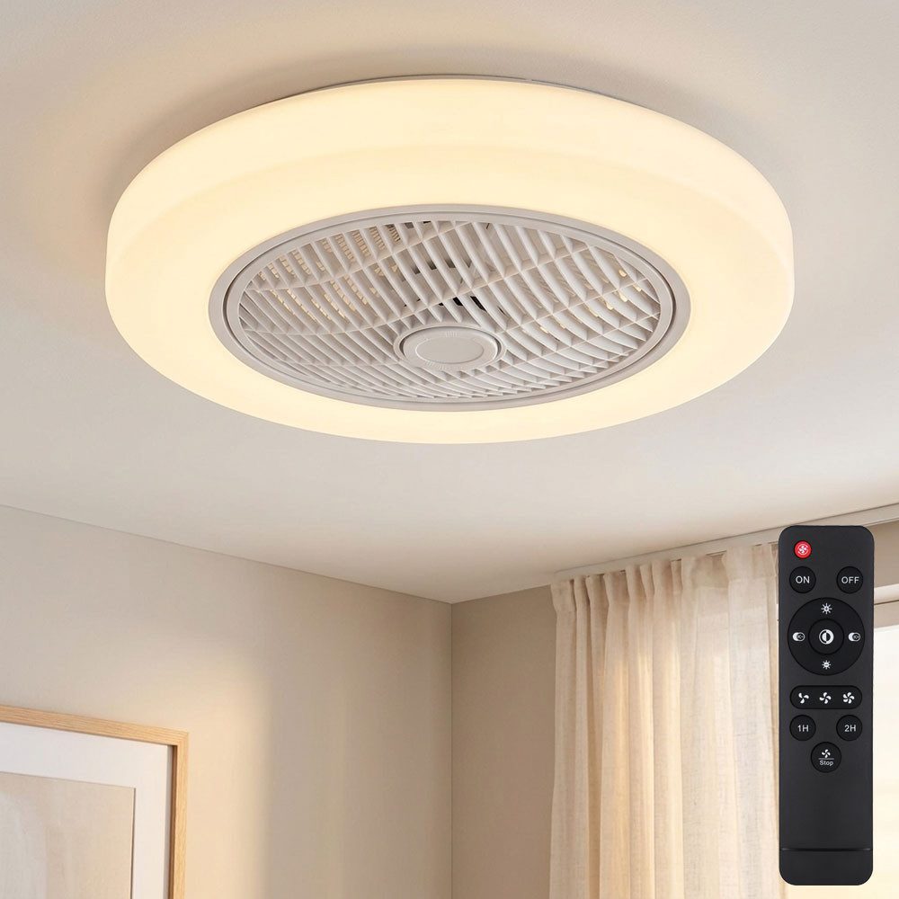 GLOBO LIGHTING Deckenventilator, Deckenventilator mit Beleuchtung und Fernbedienung leise Deckenleuchte