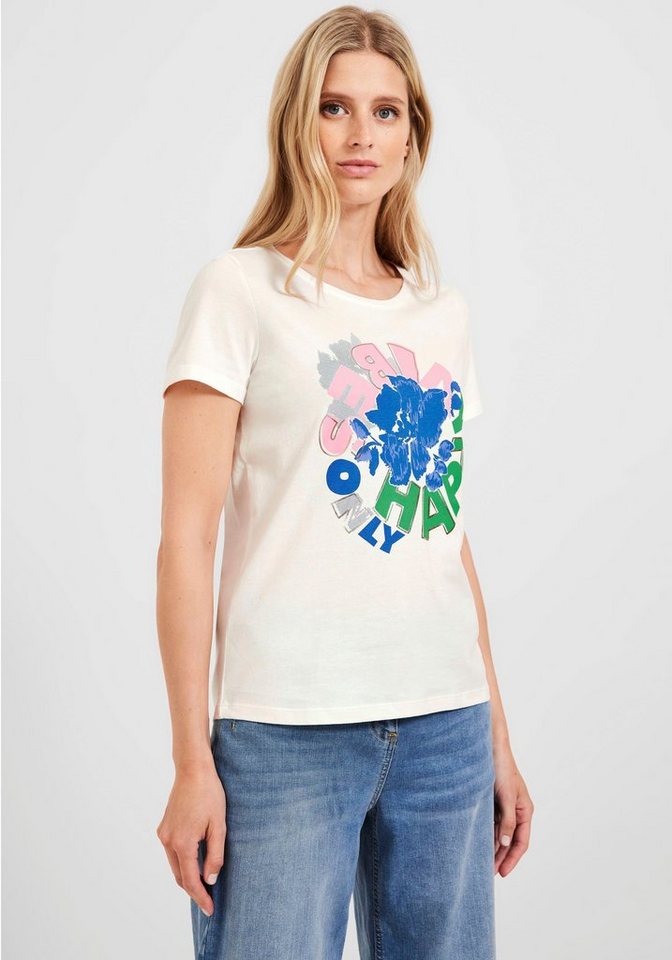 Cecil T-Shirt im hüftlangen Schnitt, Der Fotodruck erregt Aufmerksamkeit  und macht den Look ungewöhnlich