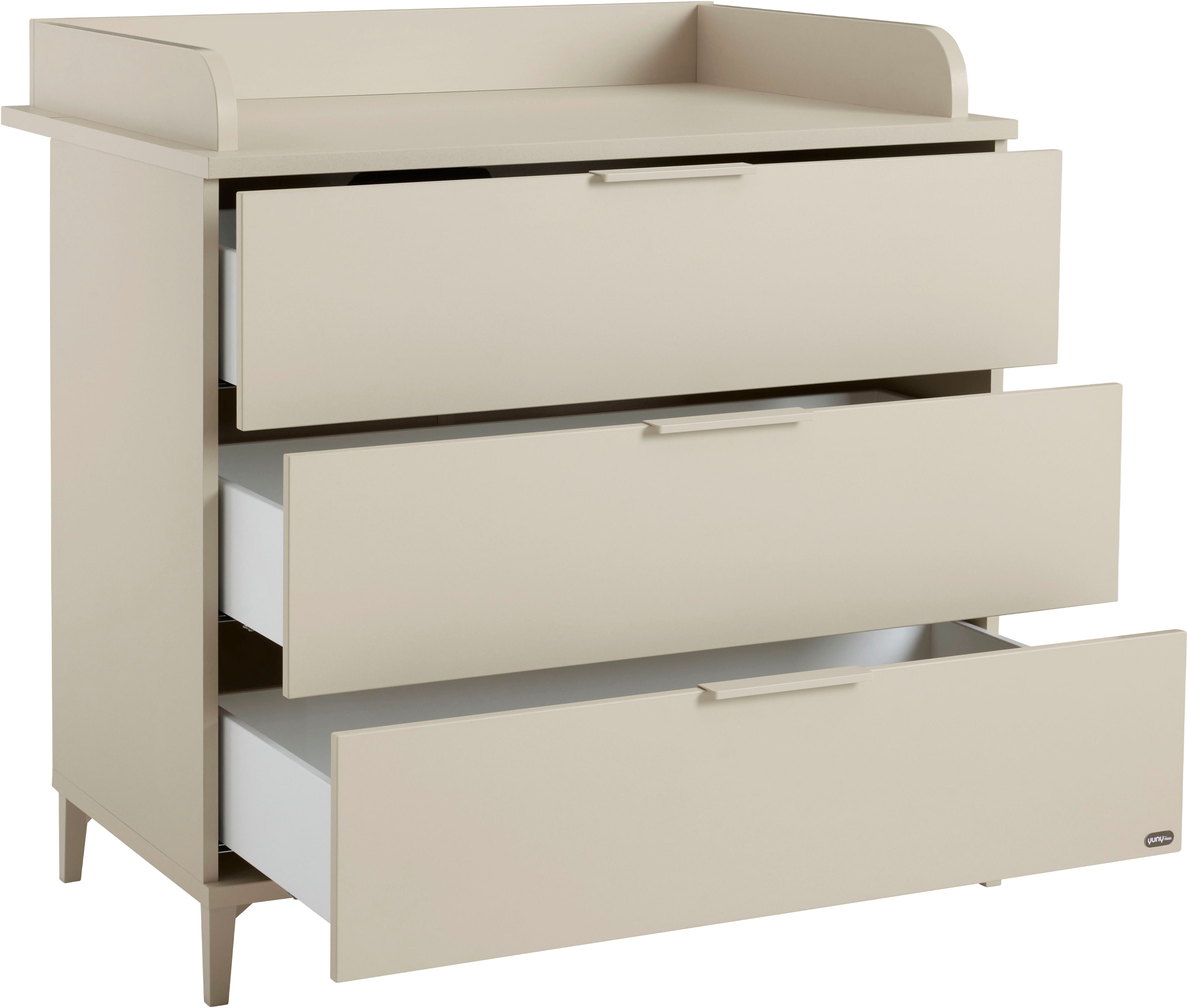 YUNY by PAIDI Babymöbel-Set SISTER LOU, 3-teiliges Babyzimmer in Beige, modernes Komplettset, (Spar-Set, 3-tlg., 70x140cm Babybett, Kleiderschrank 3-türig, Wick – Bild 5 von 5