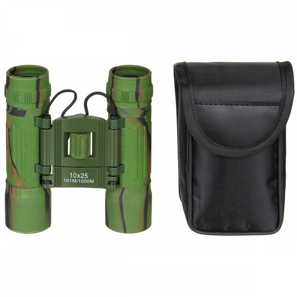 MFH Fernglas, faltbar, 10 x 25, - woodland Fernglas (Dioptrienausgleich)