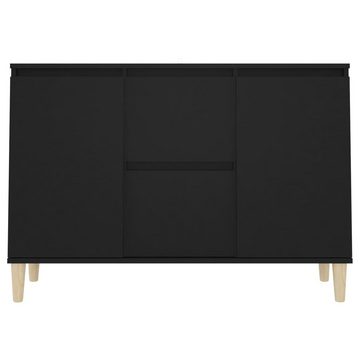 furnicato Sideboard Schwarz 103,5x35x70 cm Spanplatte