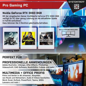 SYSTEMTREFF Basic Gaming-PC-Komplettsystem (27", Intel Core i5 14400, GeForce RTX 3060, 16 GB RAM, 1000 GB SSD, Windows 11, WLAN)