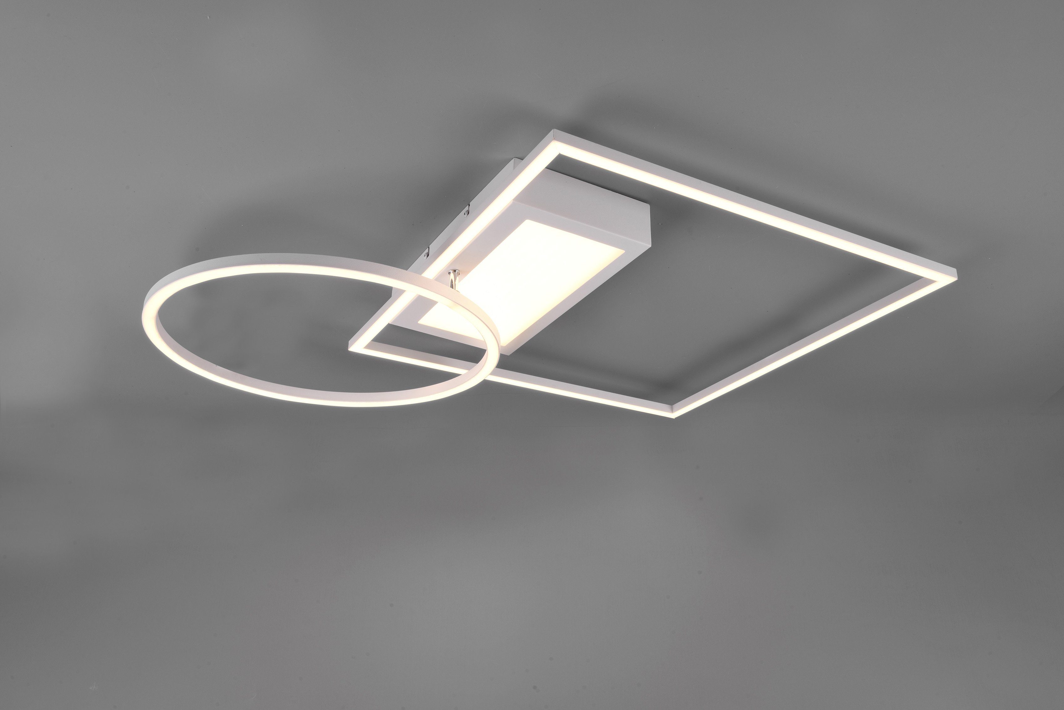 TRIO Leuchten LED Deckenleuchte Downey, Funktion, integriert, Farbwechsler, stufenlos intgrierter Dimmer, einstellbar, Memory LED fest Dimmer Lichtfarbe