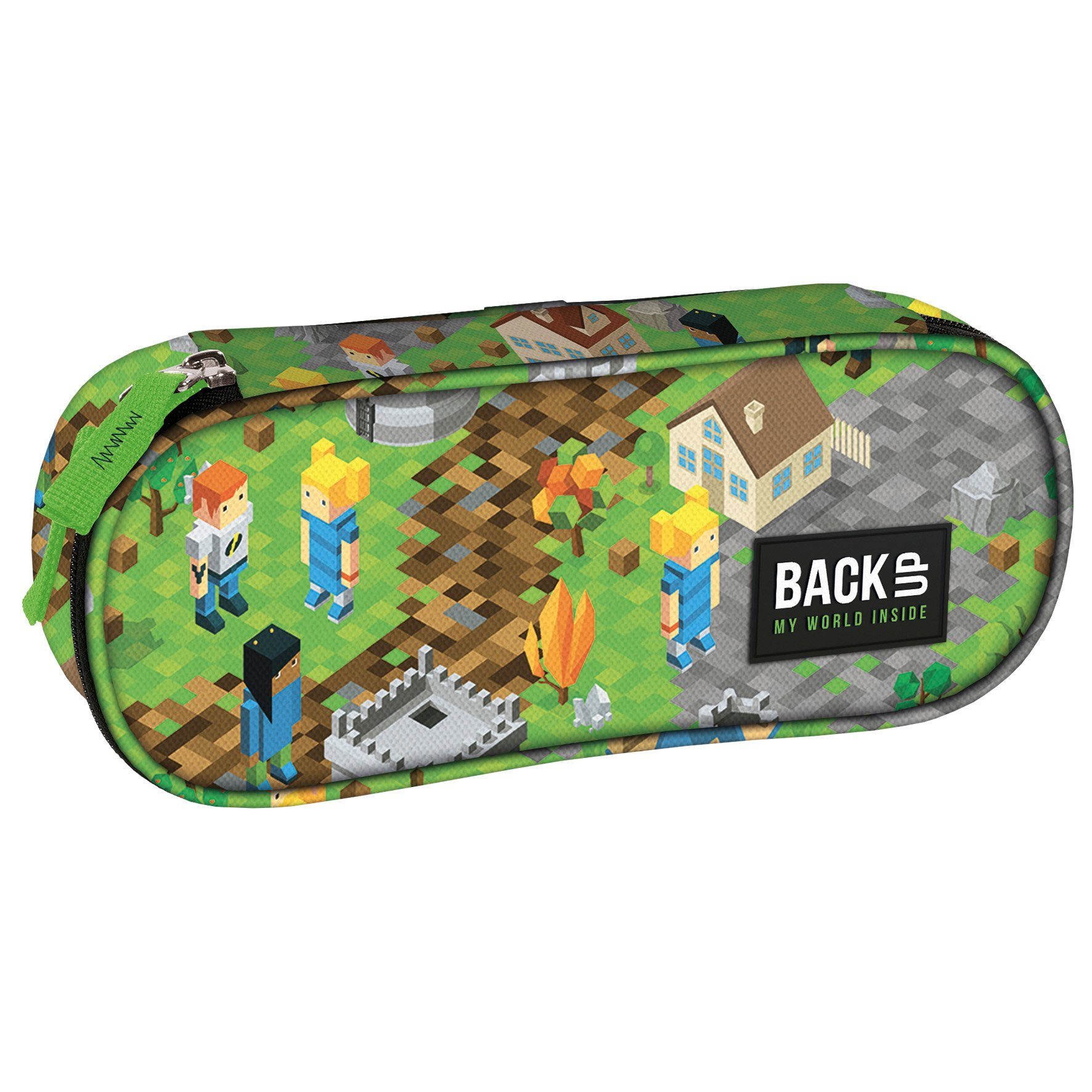 DERFORM Federtasche Pixel Games Schlamper Etui Faulenzer Schlampermappe Stifte Mäppchen, (1-tlg)