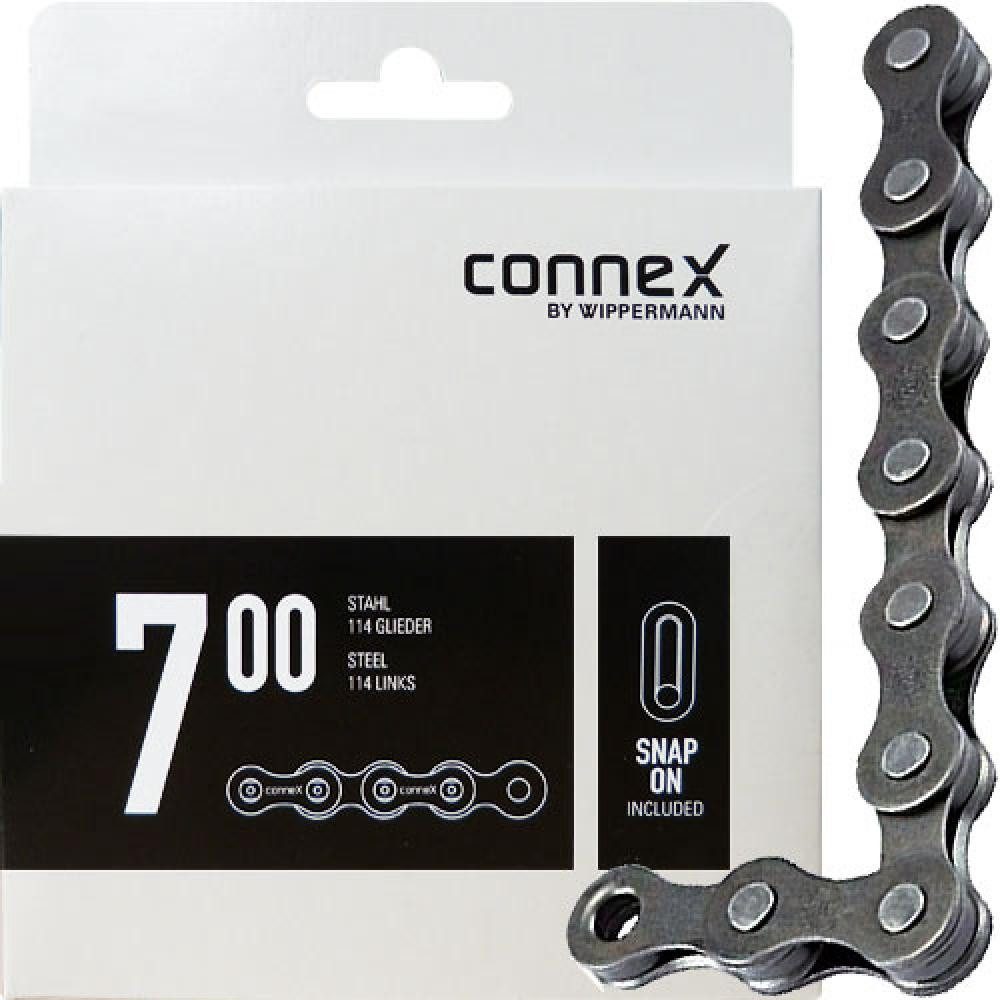 Connex Fahrradkette Connex Kette 700 1-fach, Stahl 114 Glieder, schwarz