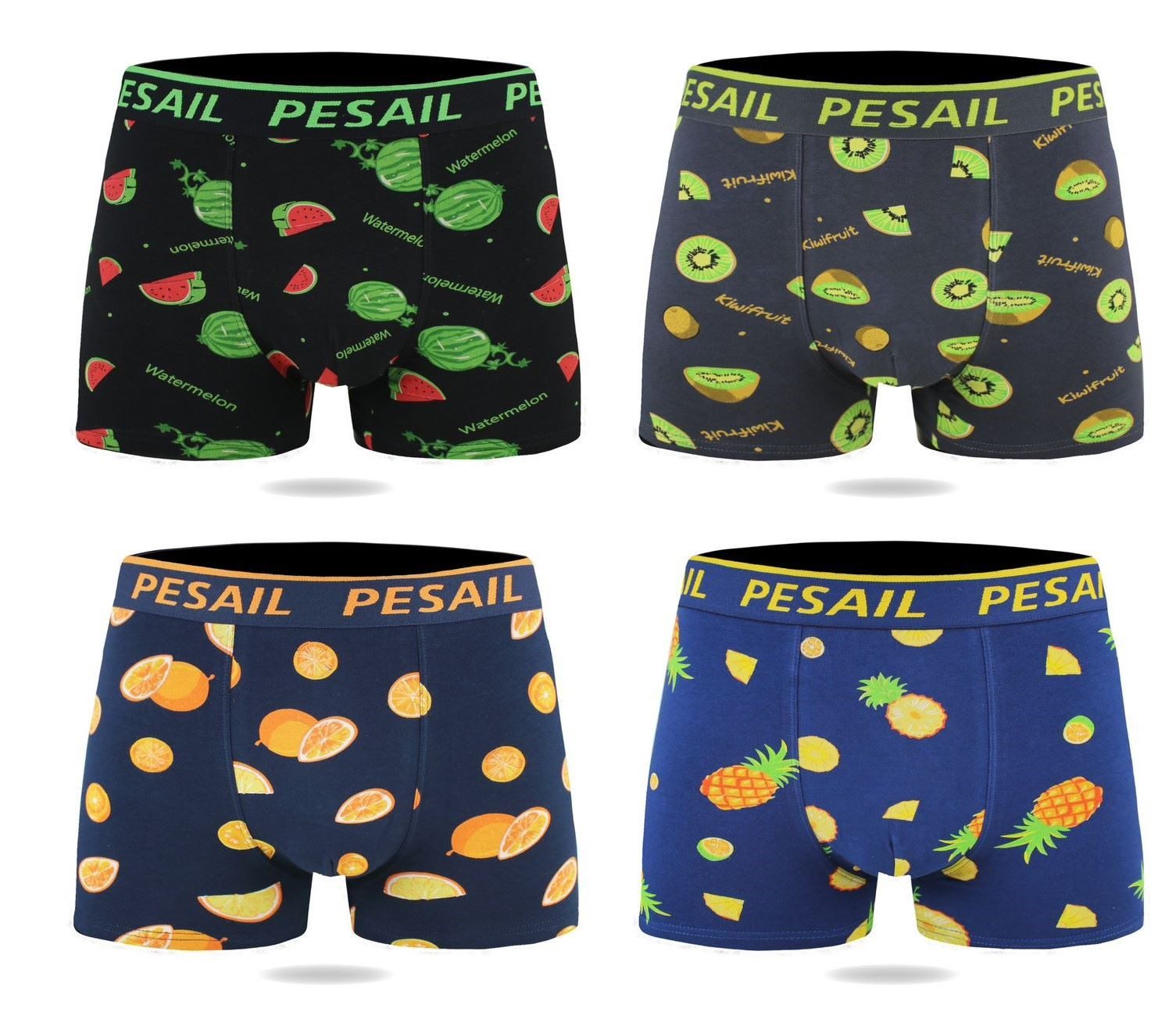 Pesail Boxershorts 4er Pack Herren Boxershorts bunter Mix, M - 2 XL, Baumwo günstig online kaufen