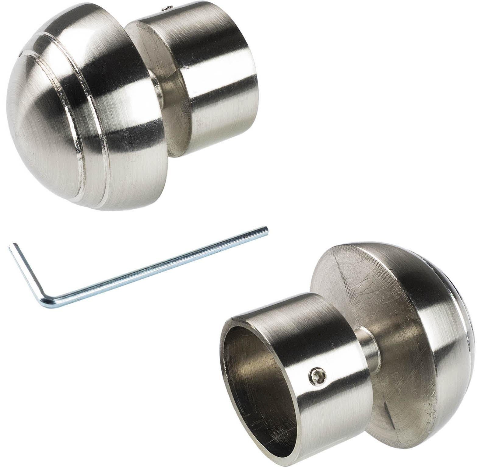 Liedeco Gardinenstangen-Endstück, Gardinen, (Set, 1-St), für Gardinenstange Ø 28 mm