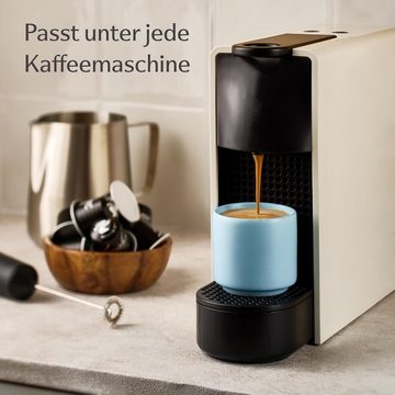 Cosumy Espressotasse aus Keramik - 4er Set Moderne Matte Pastellfarben 80 ml - Kaffeegenuss, Keramik, Minimalistisch & Stapelbares Design - Hitzebeständig - Dickwandig