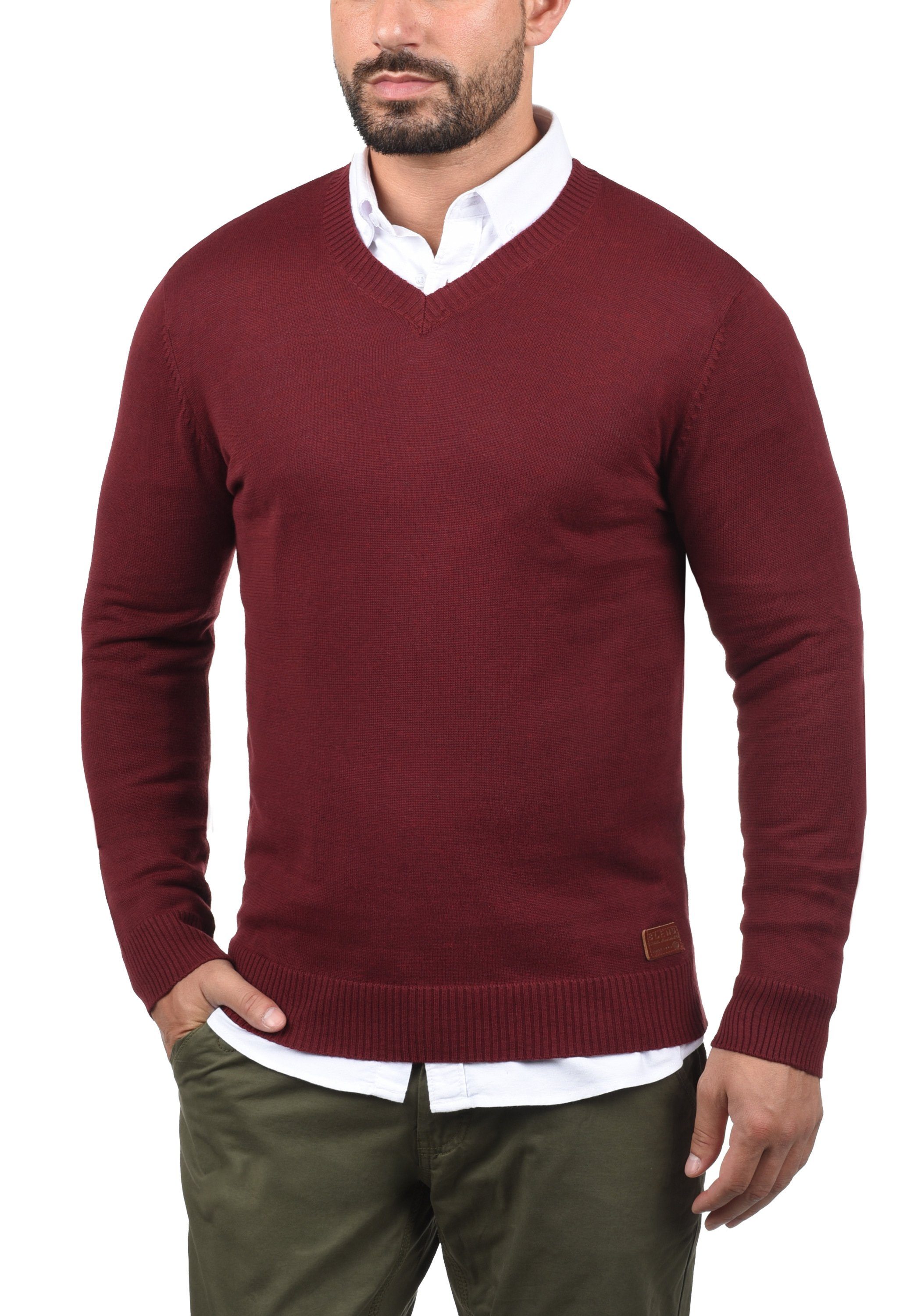 Blend Strickpullover BHLasse Feinstrickpullover mit aufgestickten Ellenboge günstig online kaufen