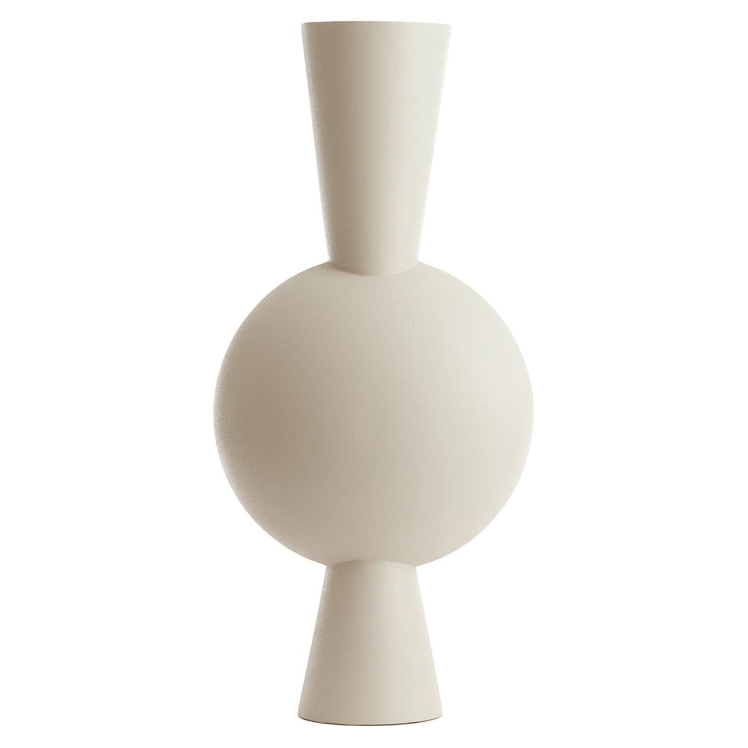 Light & Living Dekovase KAVANDU, Vase, Cremeweiß, Metall, H 81 cm (1 St), besondere Oberflächenstruktur