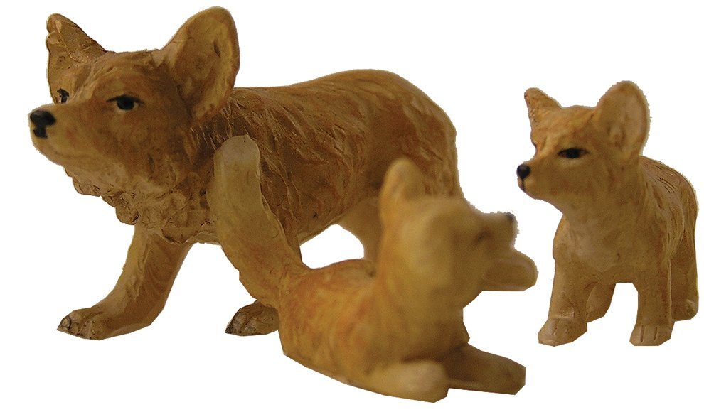 FADEDA Tierfigur 3x FADEDA Fuchsfamilie, Höhe in cm: 2,2 (3 St) | Tierfiguren