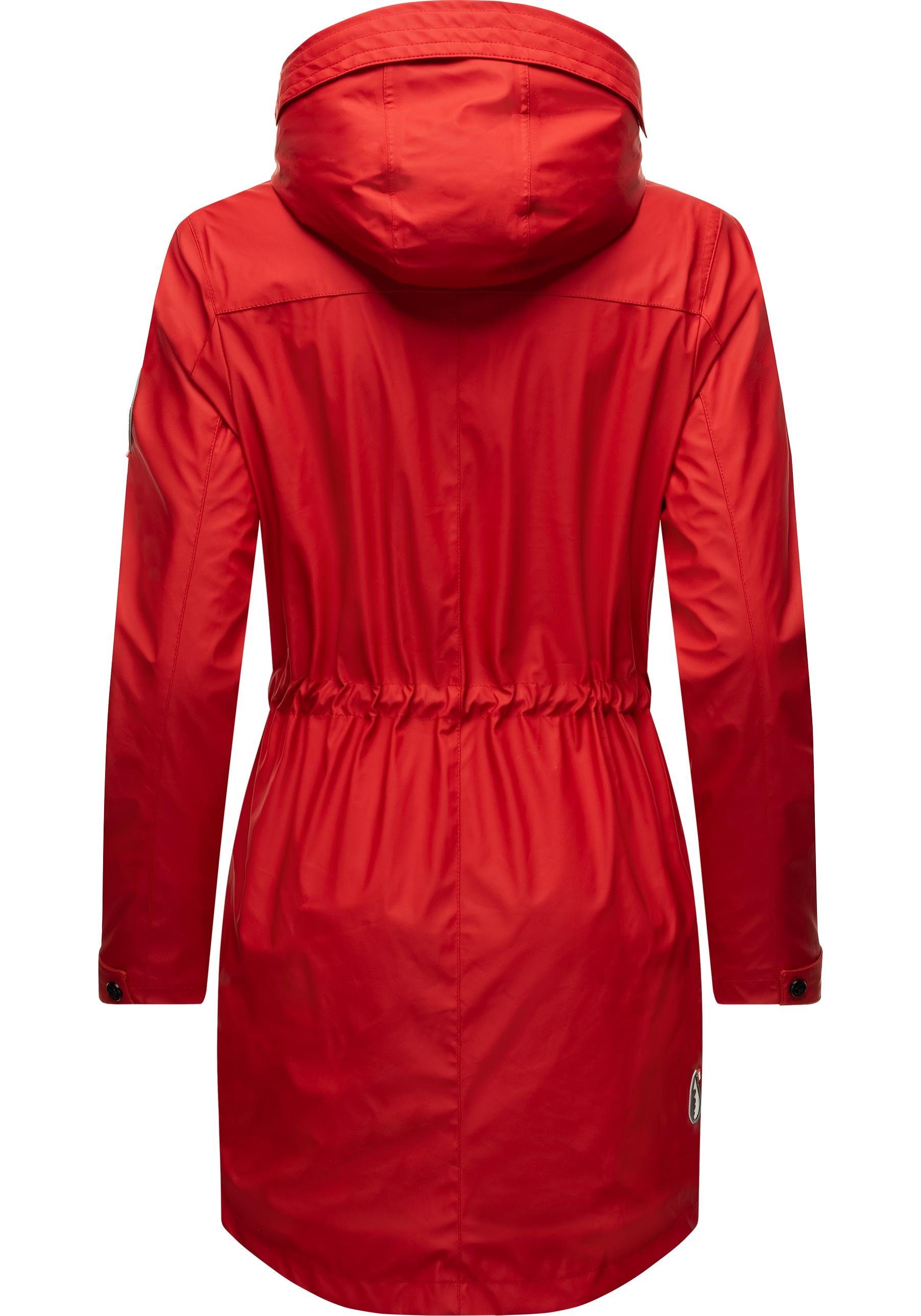 Navahoo Outdoorjacke Deike modischer Damen Outdoor Regenmantel