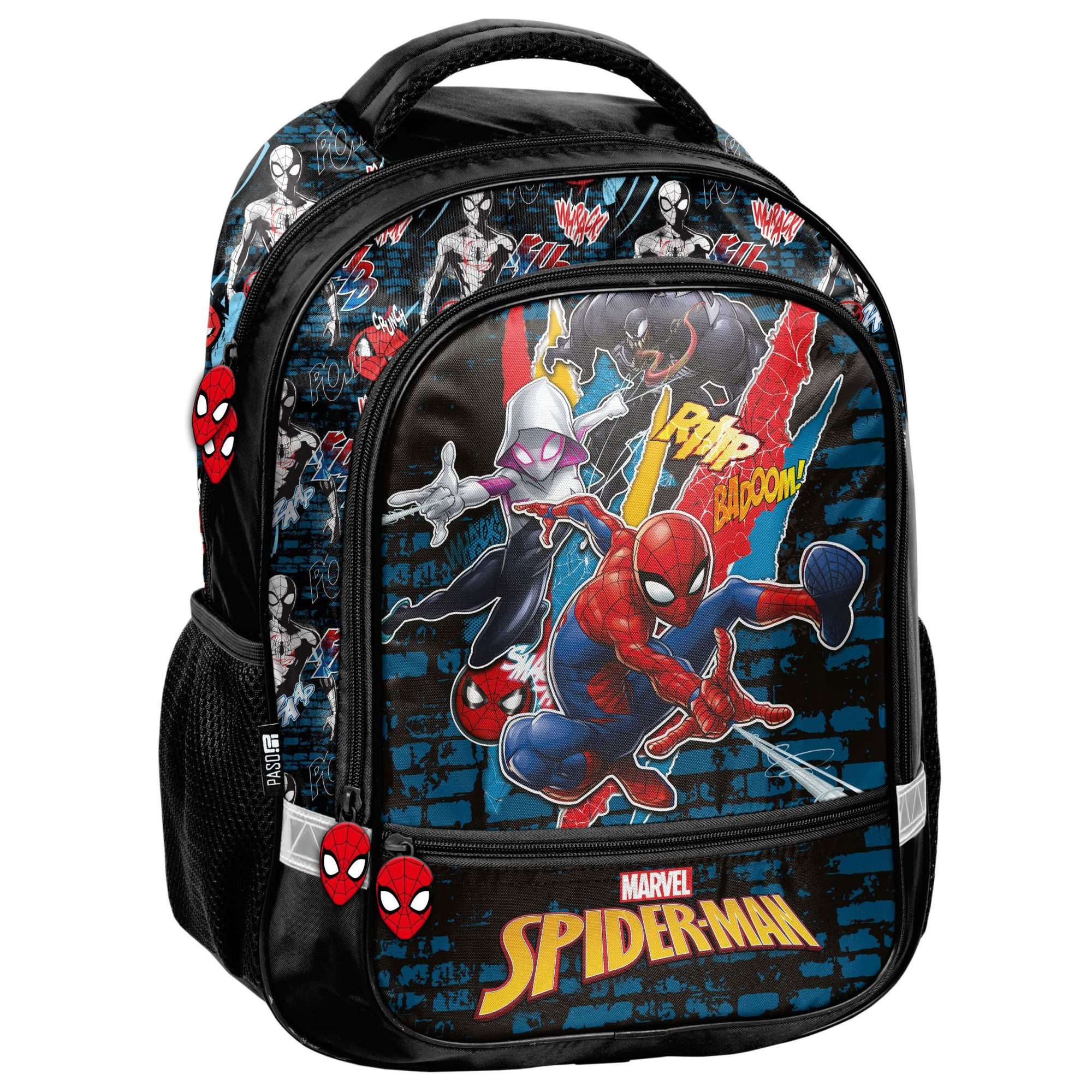 PASO Schulranzen Kinderrucksack/Schulranzen 38 x 28 x 15 cm - Spider-Man - Schwarz
