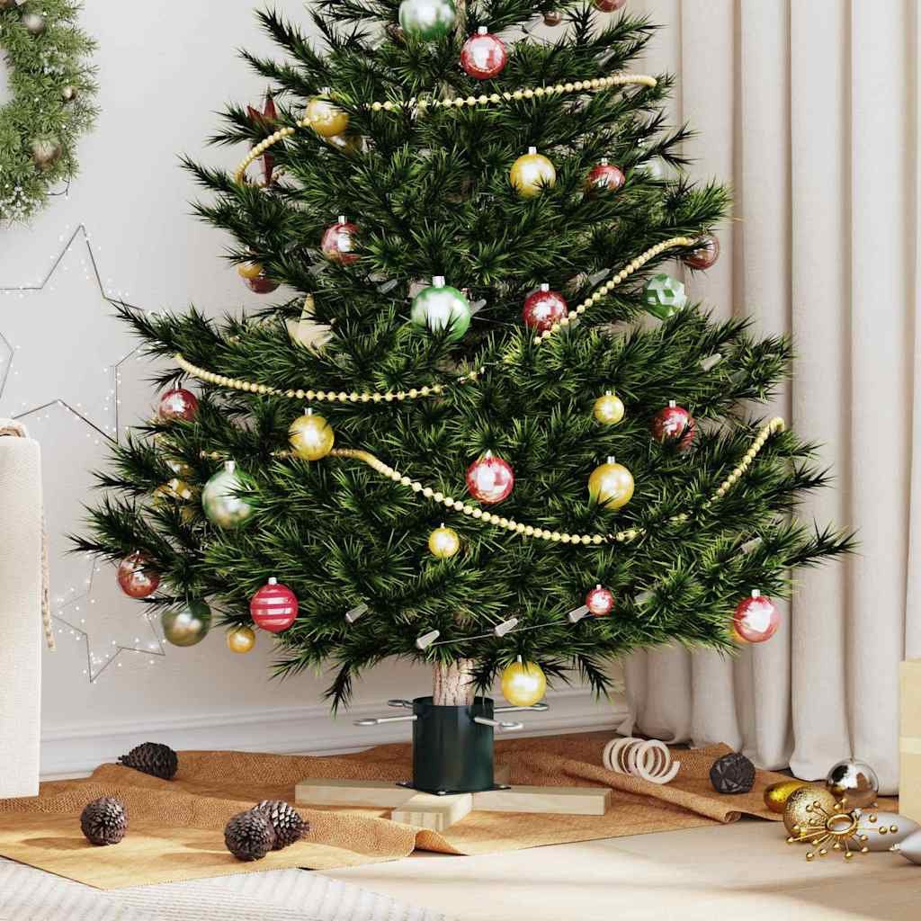 vidaXL Christbaumständer Weihnachtsbaumständer Grün 50 x 50 x 16 cm Massives Kiefernholz (1-tlg)