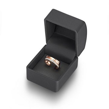 Trilani Silberring Damen-Ring aus Sterling Silber, in rosévergoldet, mit Zirkonia