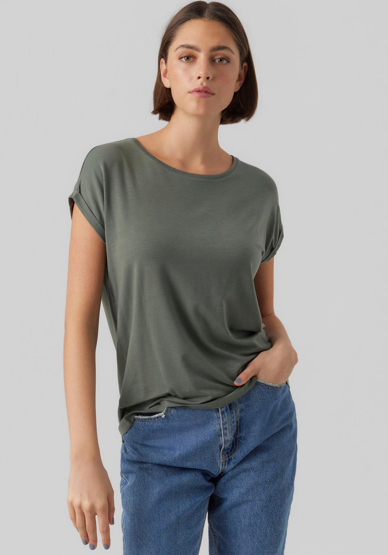 Vero Moda Rundhalsshirt VMAVA PLAIN SS günstig online kaufen