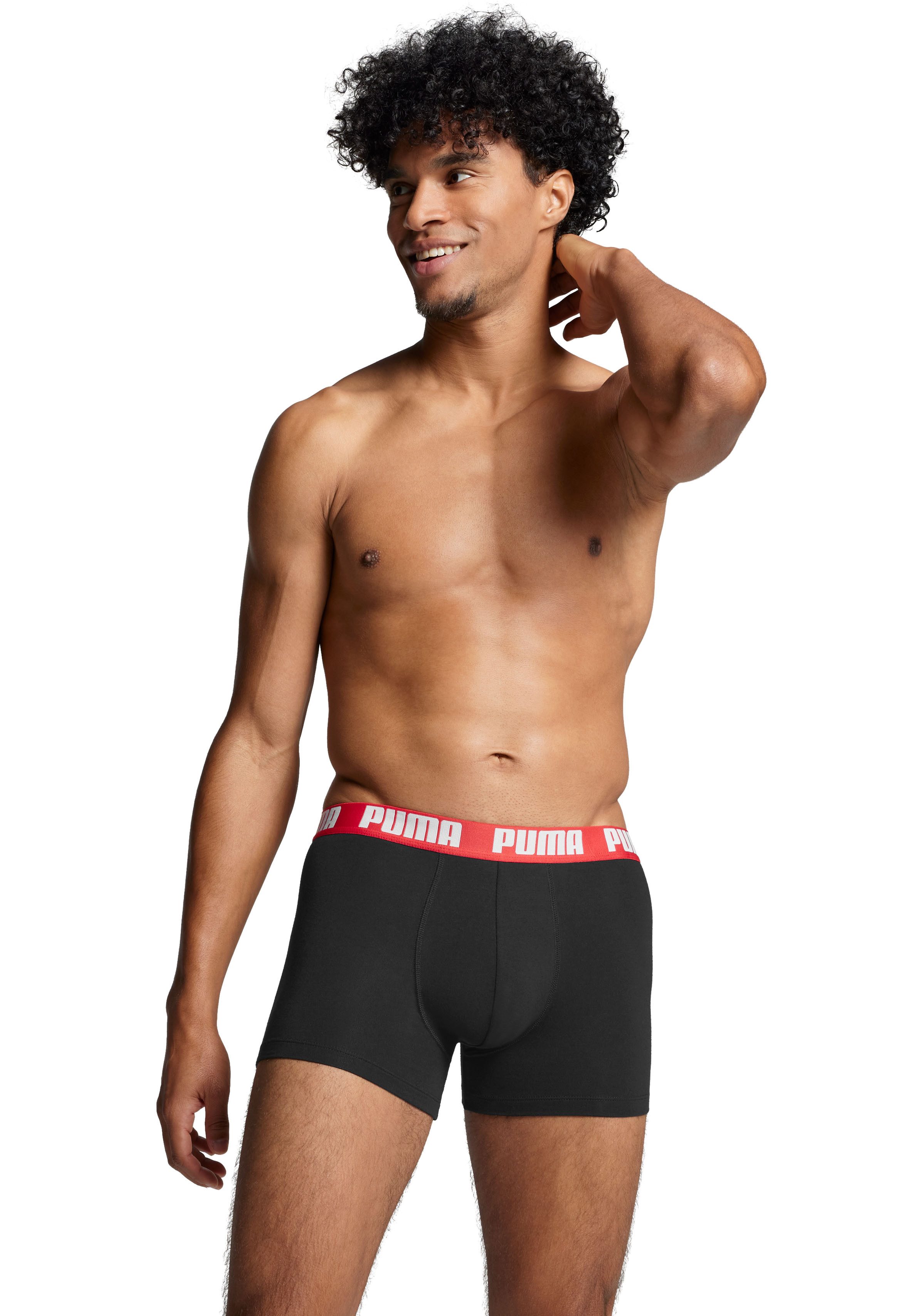 PUMA Boxershorts PUMA MEN EVERYDAY BOXER (6er Pack) Elastischer Logobund, Stretchmaterial, ohne Eingriff