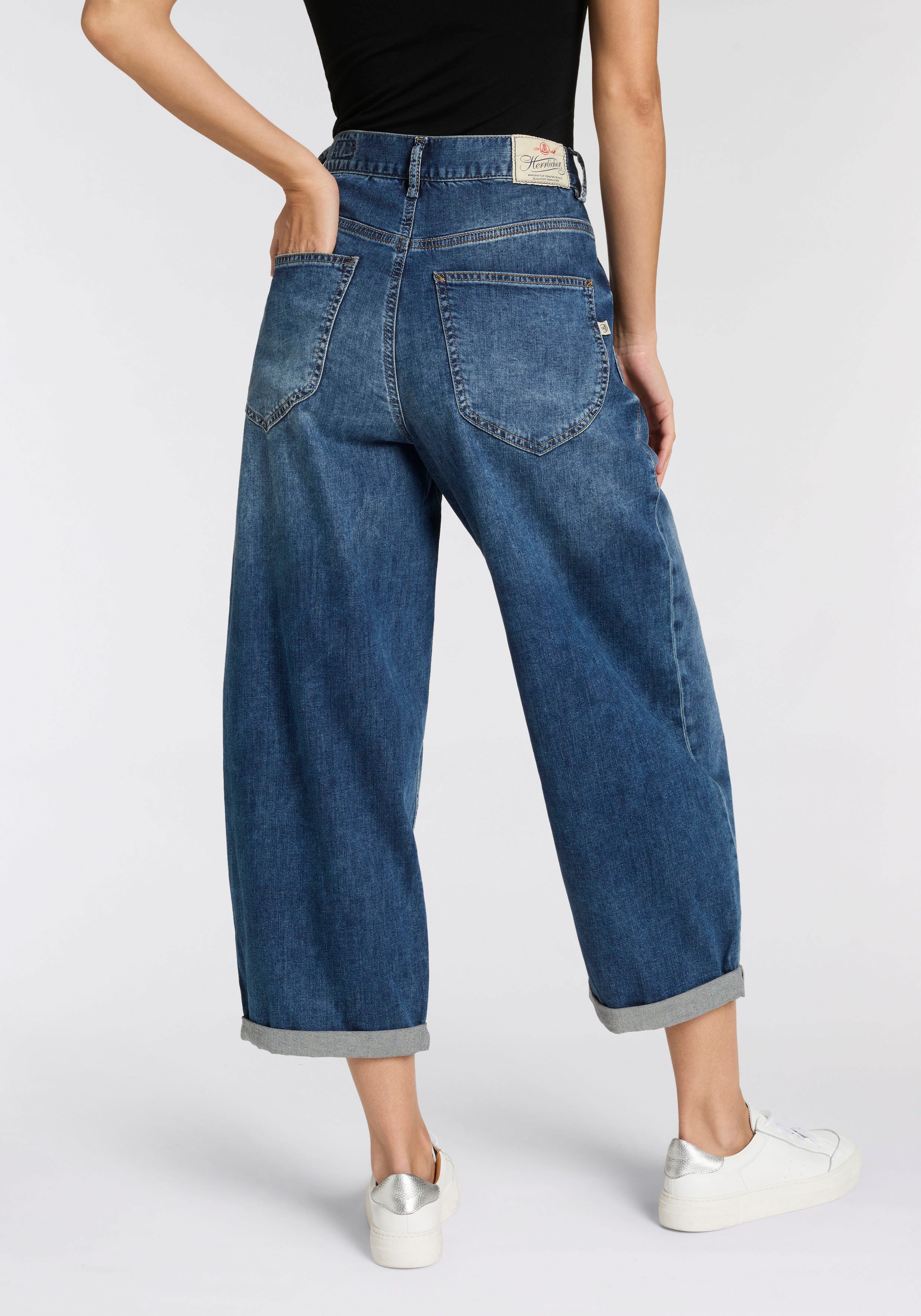 Herrlicher Loose-fit-Jeans Meryll Denim Light O-Shape mit aufgesetzten Taschen