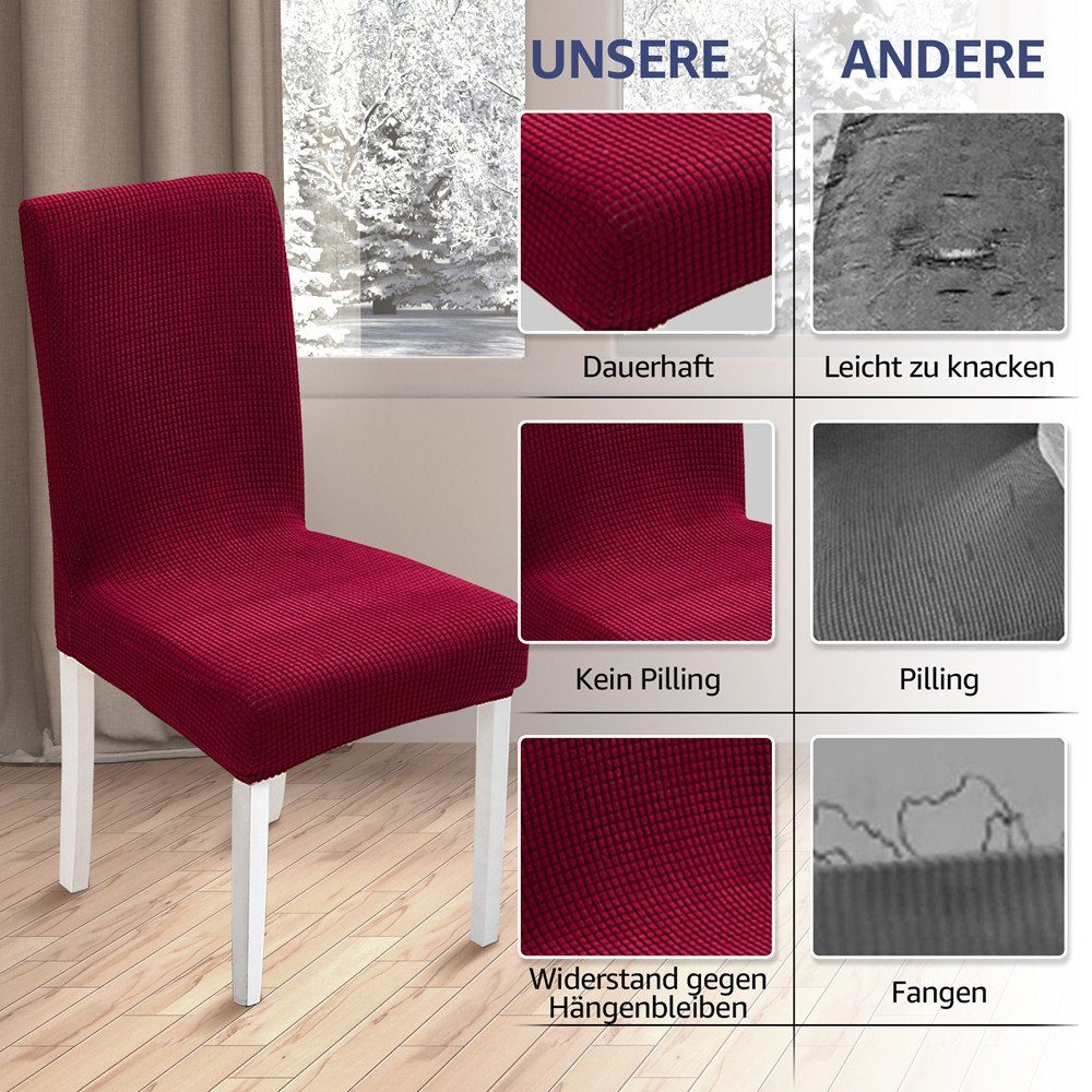 Simloveve Sitzflächenhusse Hochwertiger Stuhlbezug Stretch Stuhl günstig online kaufen