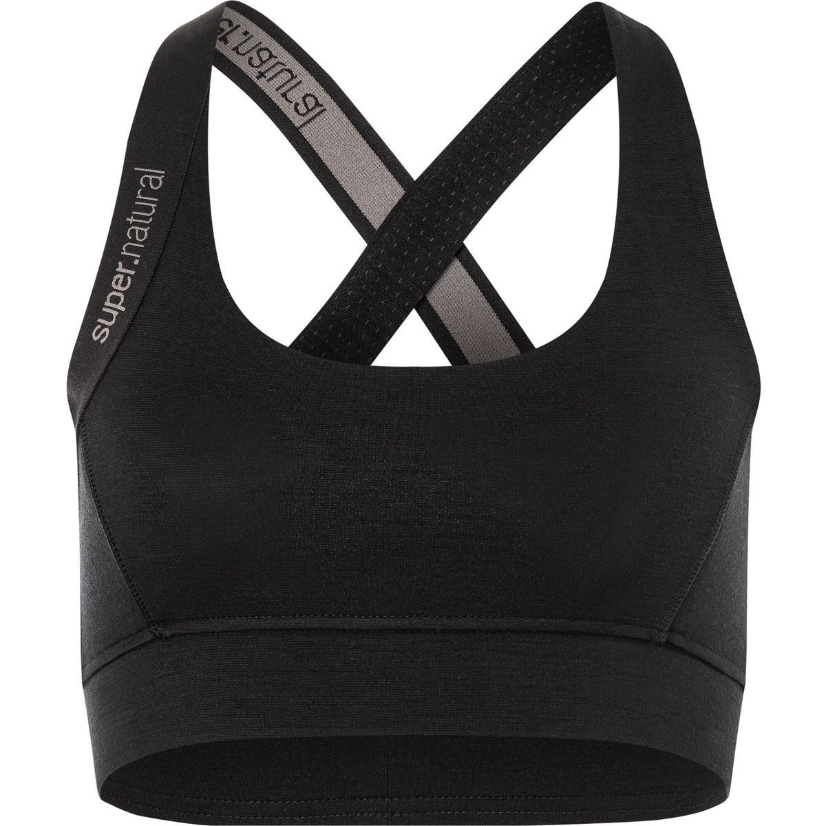 SUPER.NATURAL Layershirt W Rubberribbra Sportlicher Damen-Bra aus schnelltrocknendem Material mit