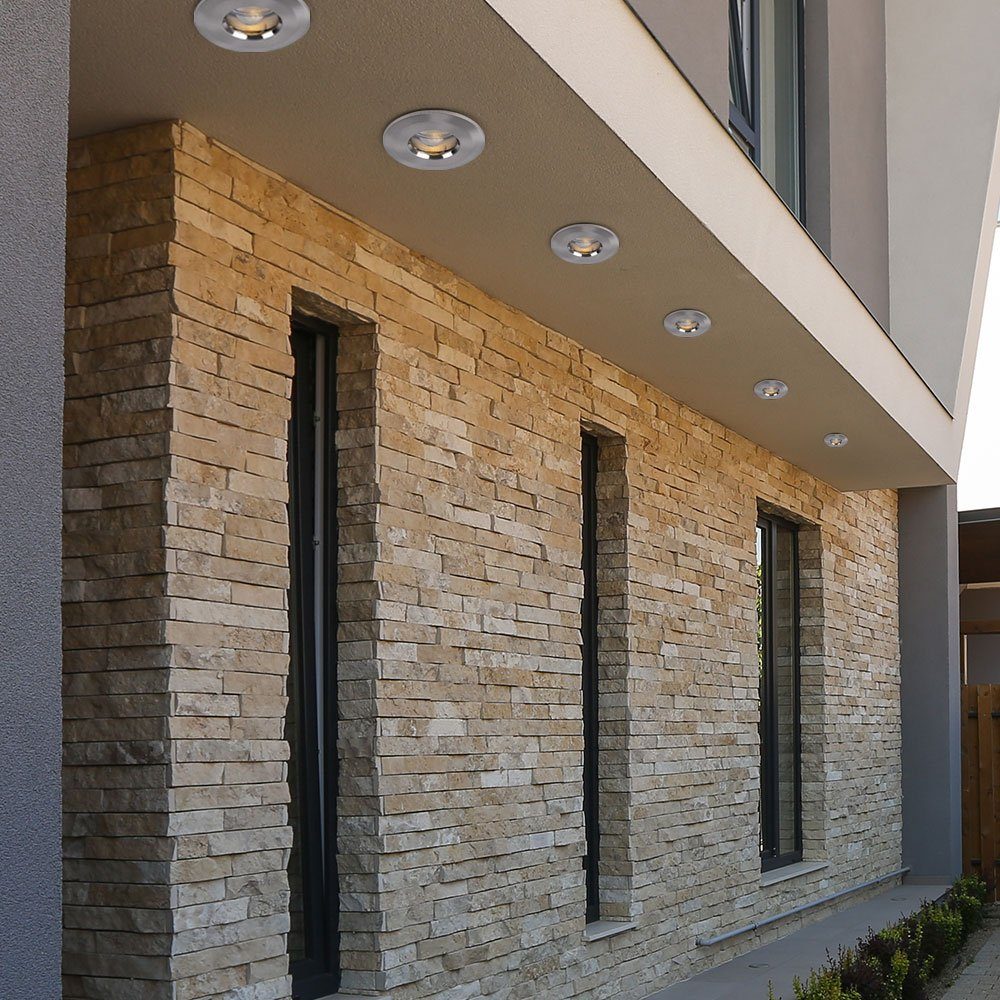 LED Einbaustrahler, Warmweiß, Einbau Strahler Bereich Außen Decken Beleuchtung 3er Paulmann Leuchtmittel Set LED inklusive, Spots
