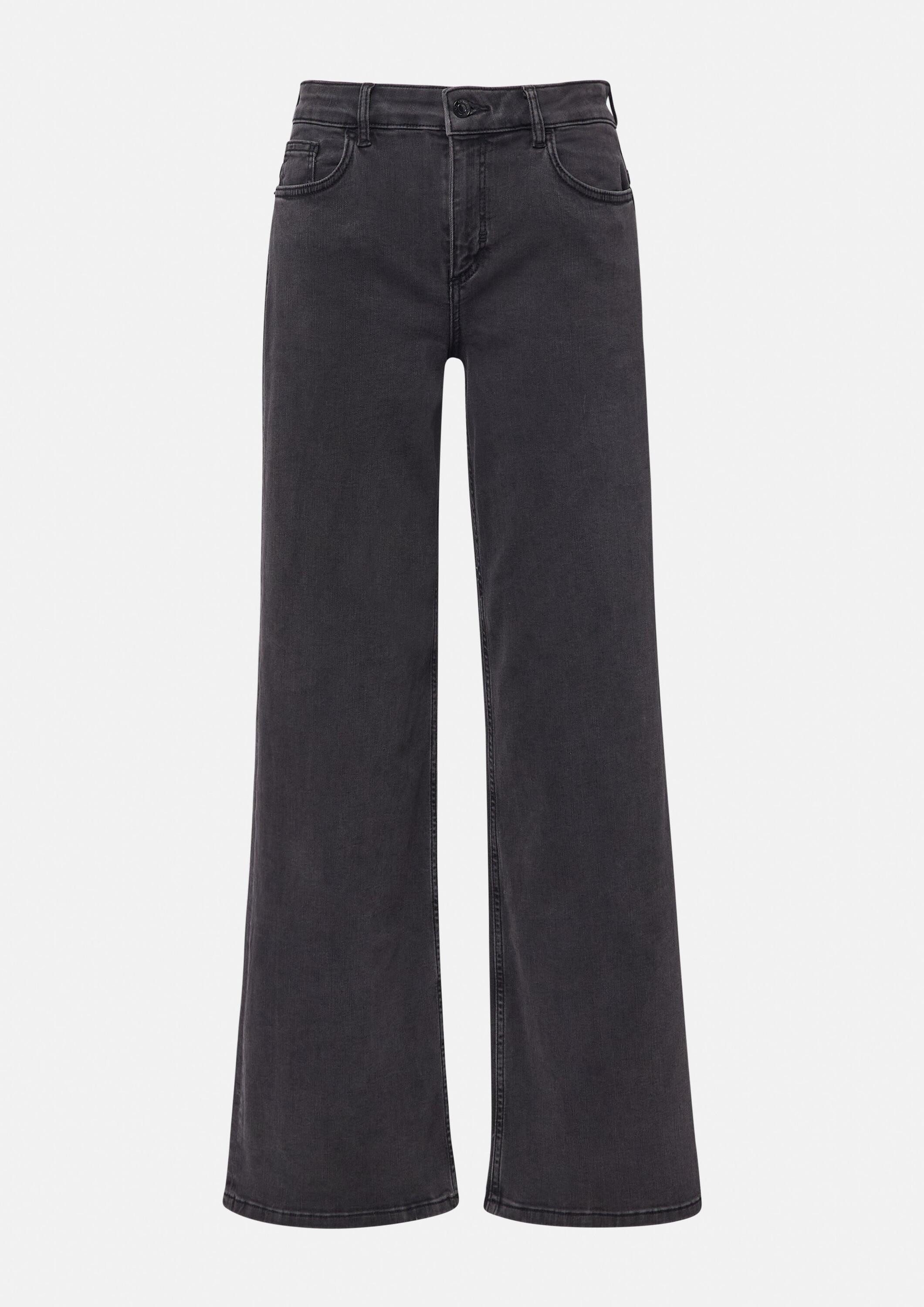 comma Regular-fit-Jeans Jeans-Hose Elastische Jeans mit Wide Leg