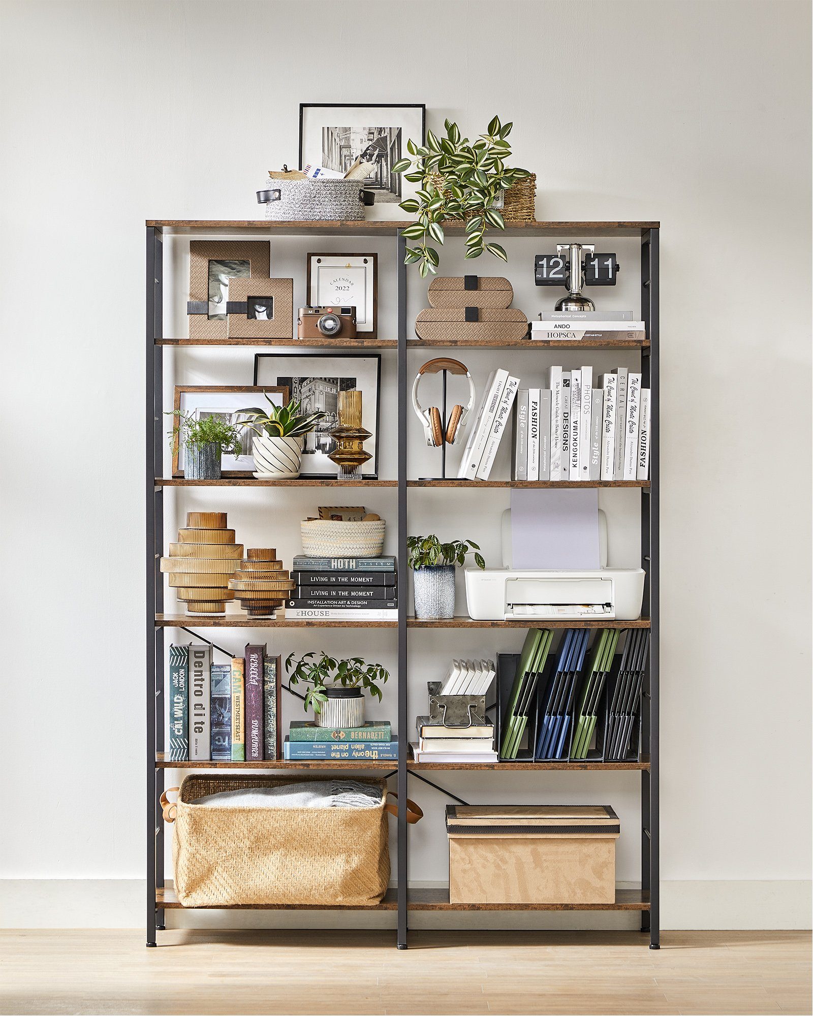 VASAGLE Bücherregal, Standregal mit 6 Ebenen, Industrie-Design günstig online kaufen