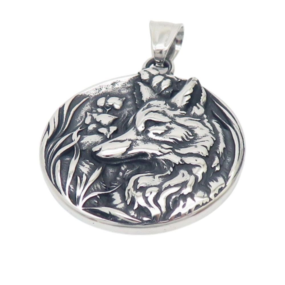 Anhänger Set Anhänger Amulett Fuchsdame Silber aus Edelstahl Unisex
