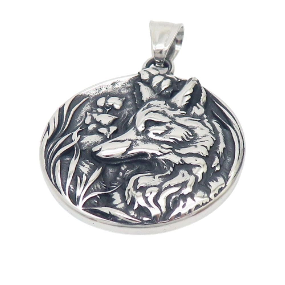 BUNGSA Pendant Silber (1-tlg), Amulett Set Halsketten aus Edelstahl Anhänger Anhänger Unisex Fuchsdame